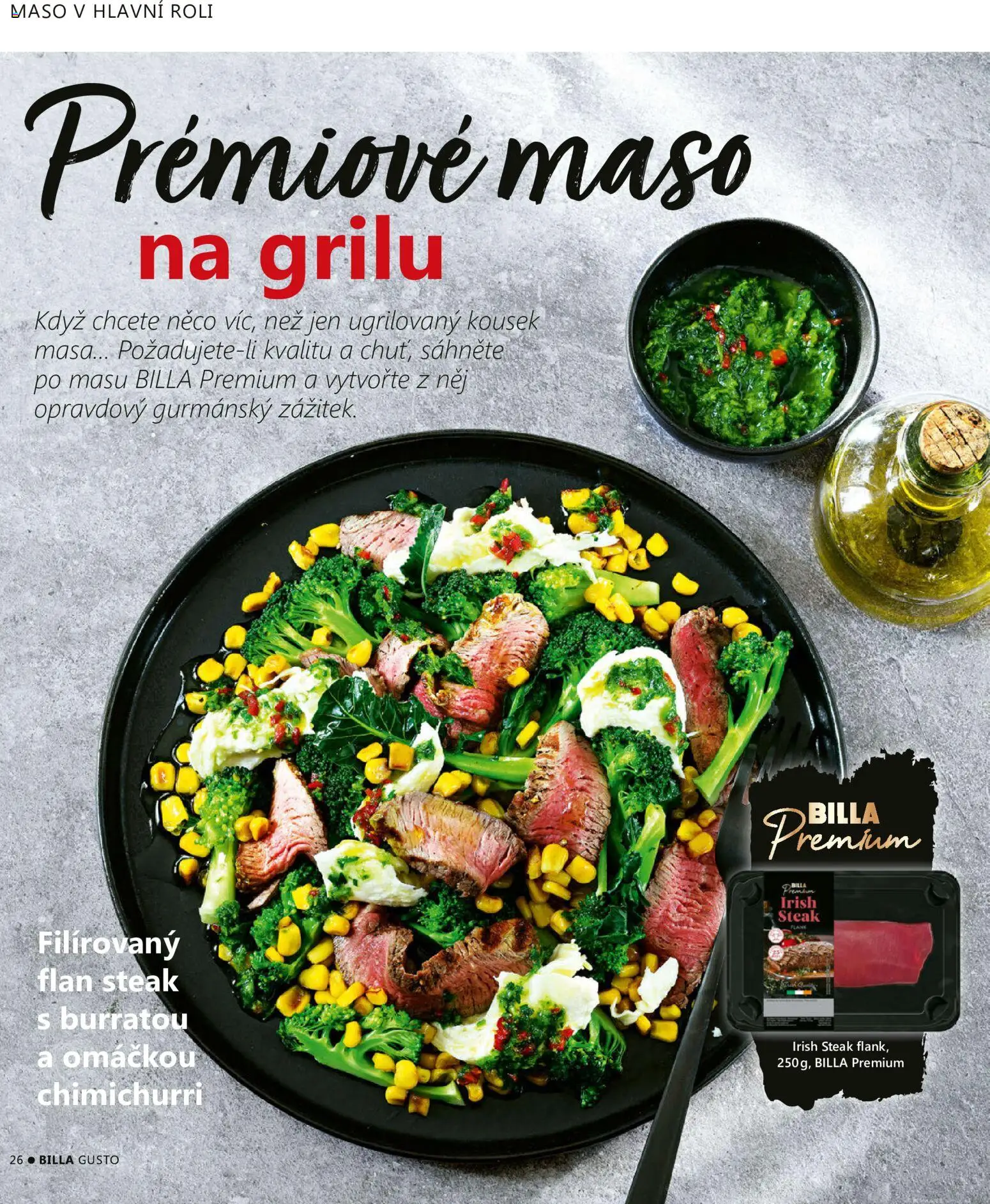 Billa leták - Gusto: Léto 2026 od 01.06.2026 | Strana: 26 | Produkty: Steak, Maso