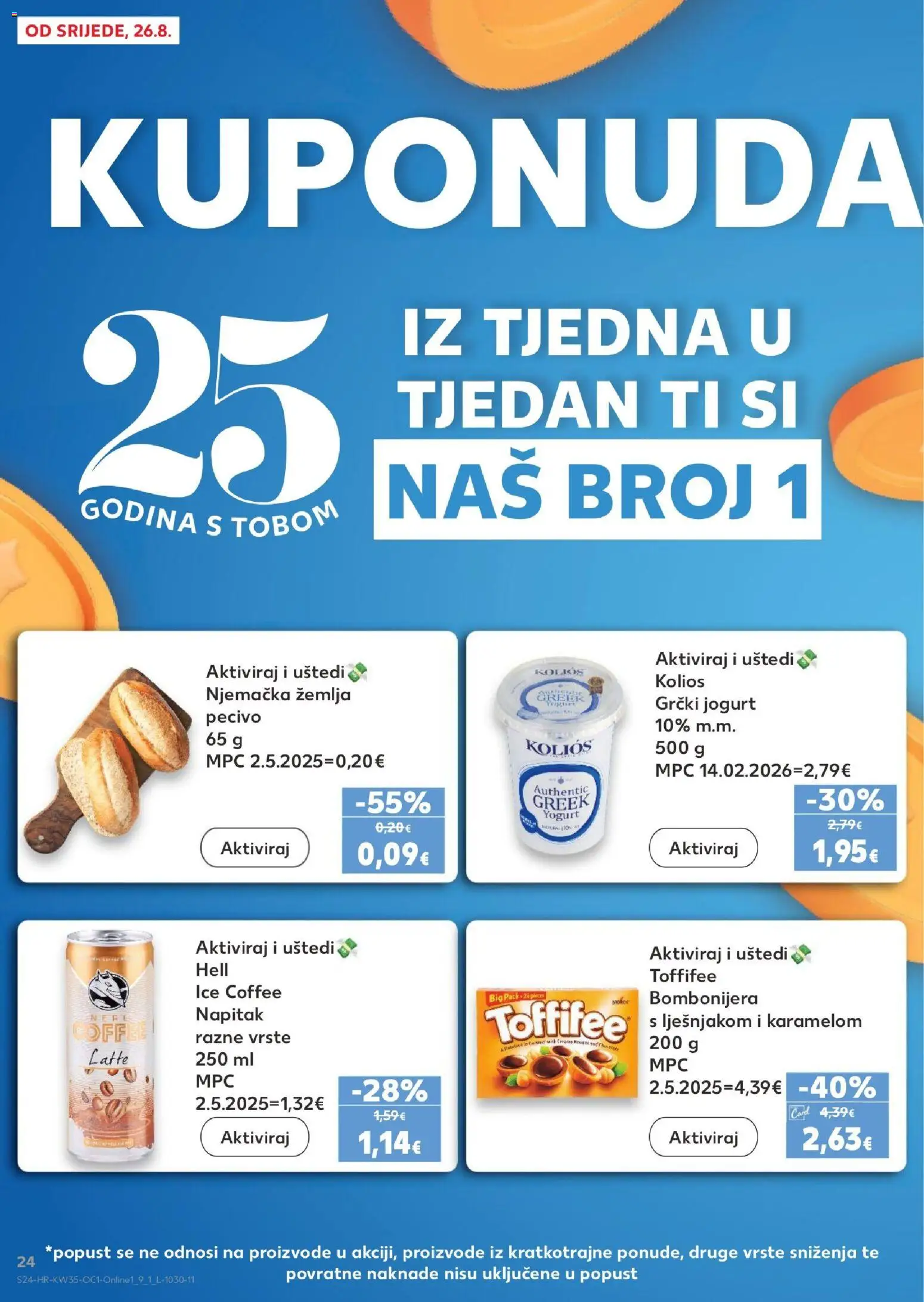 Kaufland katalog | vrijedi od 26.08.2026 | Stranica: 24 | Proizvodi: Hell, Zemlja, Jogurt, Napitak