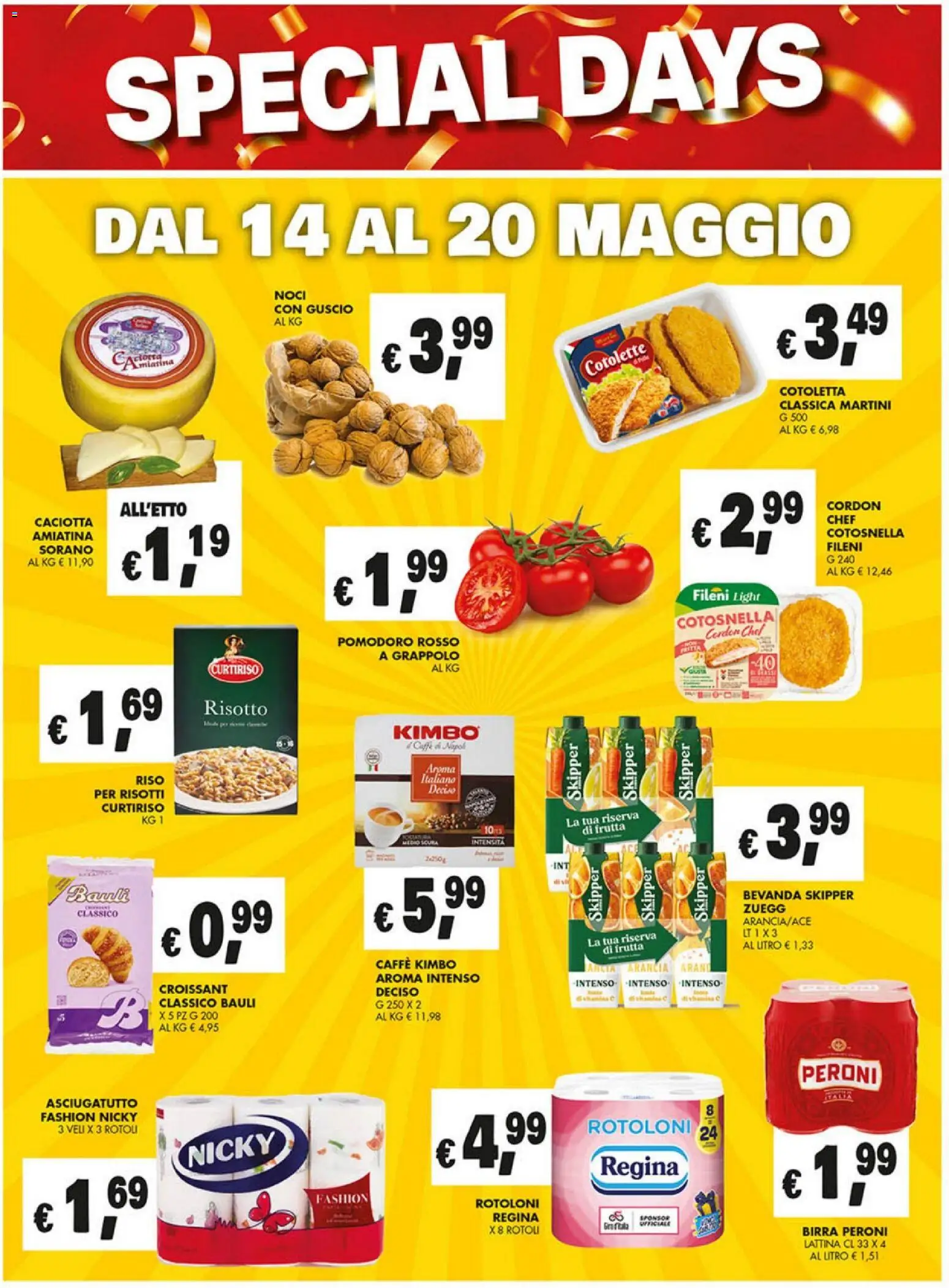 Volantino Coal del 07.05.2026 | Pagina: 5 | Prodotti: Birra, Riso, Pomodoro, Croissant