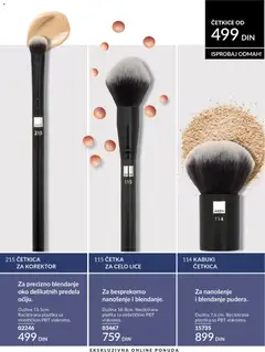 115 ČETKA ZA CELO LICE, Za besprekorno nanošenje i blendanje. Dužina 16.8cm. Reciklirana platika sa sintetičkim PBT vlaknima. - pregled AVON kataloga - važi od 01.05.2026 | Strana: 193 | Proizvode: Korektor, Četka