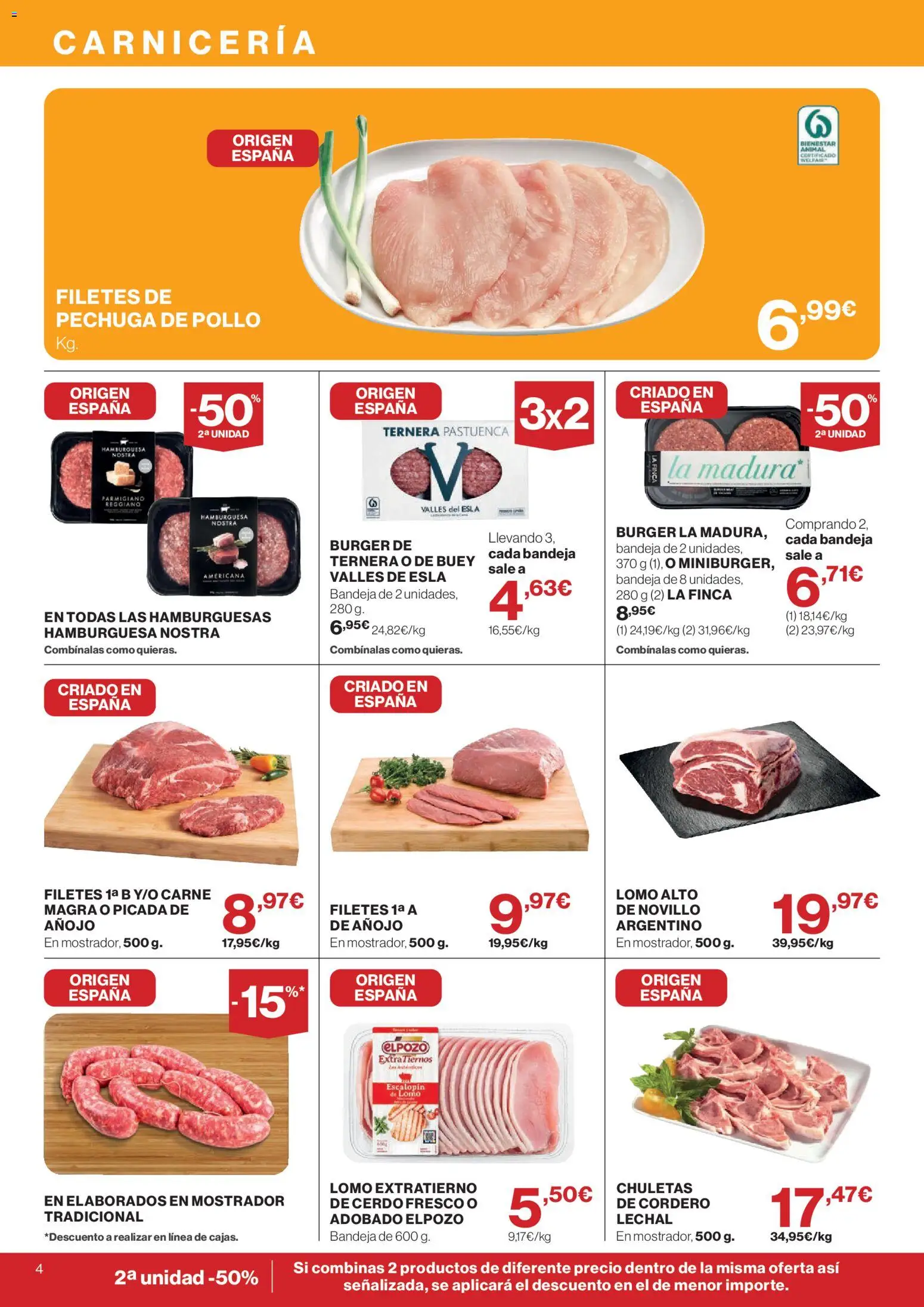 Supercor folleto │ válido desde el 26/08/2026 | Página: 4 | Productos: Filetes de pechuga de pollo, Parmigiano Reggiano, Bandeja, Carne