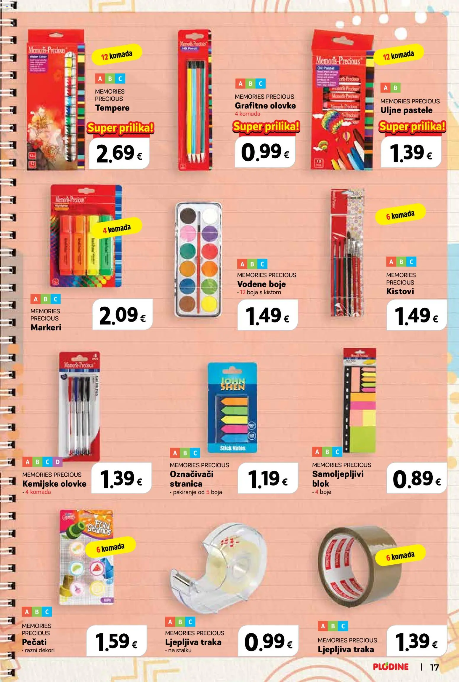 Plodine katalog | vrijedi od 13.08.2026 | Stranica: 17 | Proizvodi: Vodene boje, Pan, Grafitne olovke, Tempere