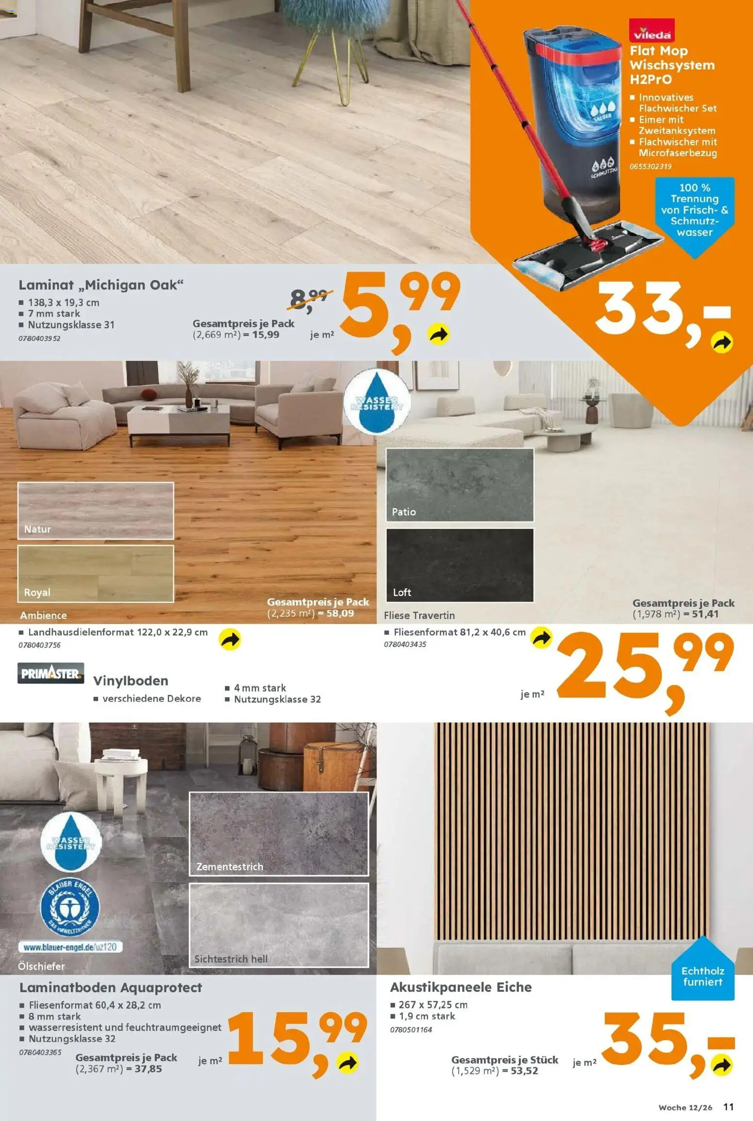Globus Baumarkt Prospekt Saarlouis	 – gültig ab 16.03.2026 | Seite: 11 | Produkte: Wasser