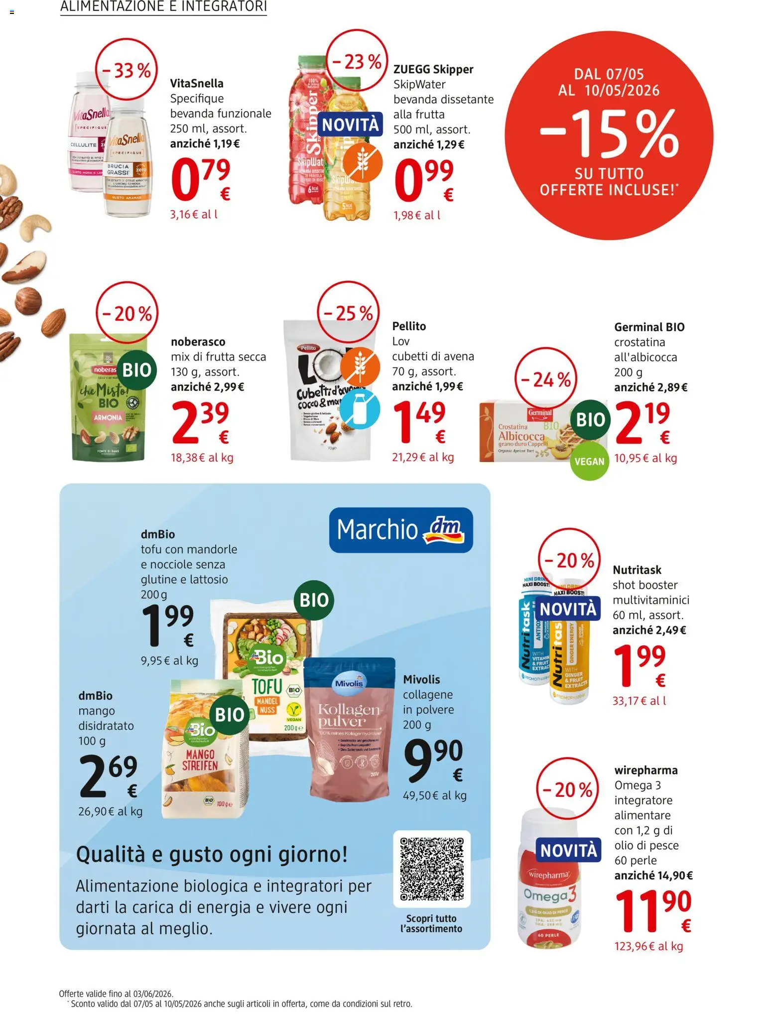 Volantino dm drogerie markt del 07.05.2026 | Pagina: 10 | Prodotti: Olio, Mango, Mandorle, Tofu