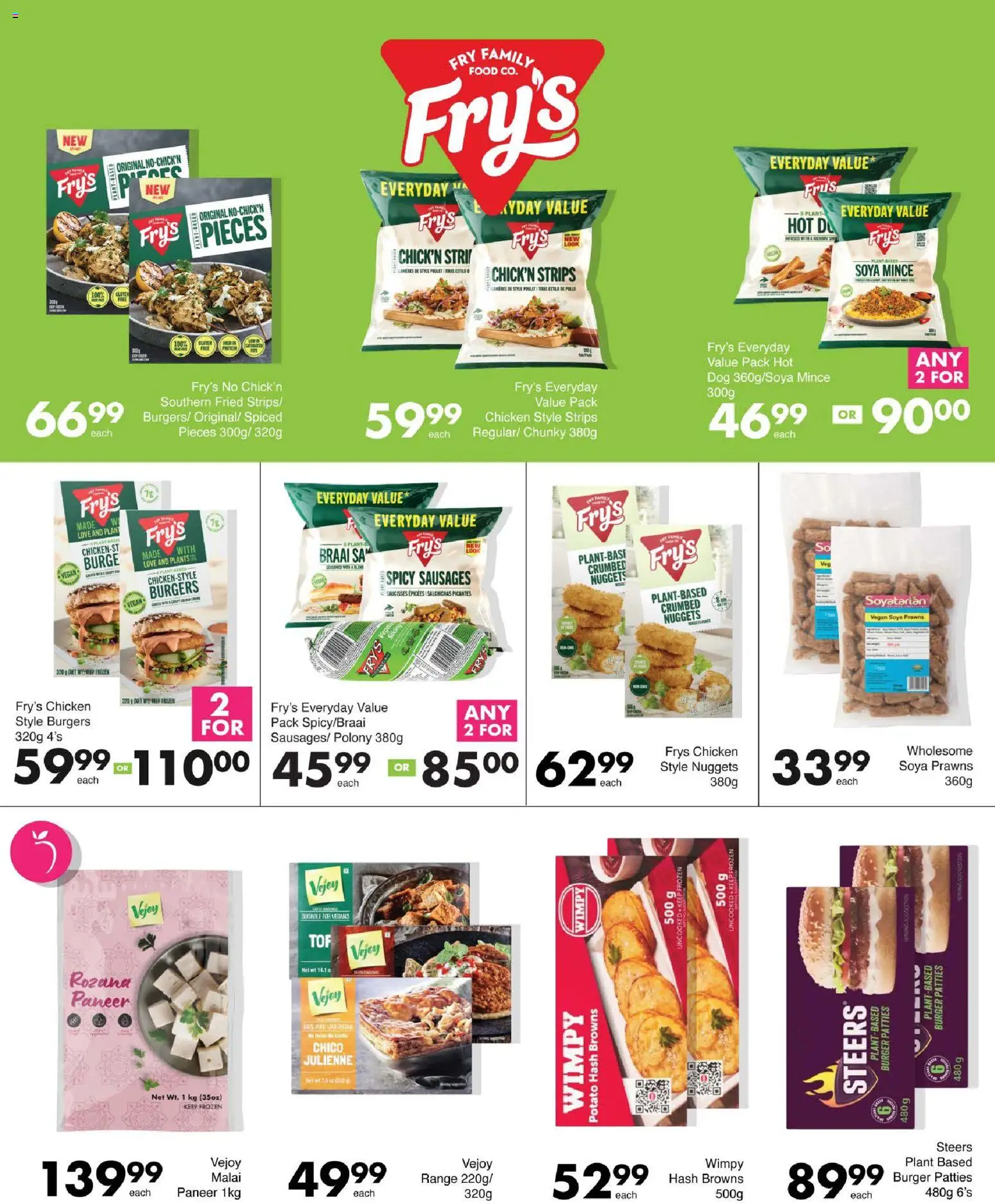 New Save catalogue – valid from 28.05.2026 | Page: 12 | Products: Chicken, Burgers, Soya mince, Fry's