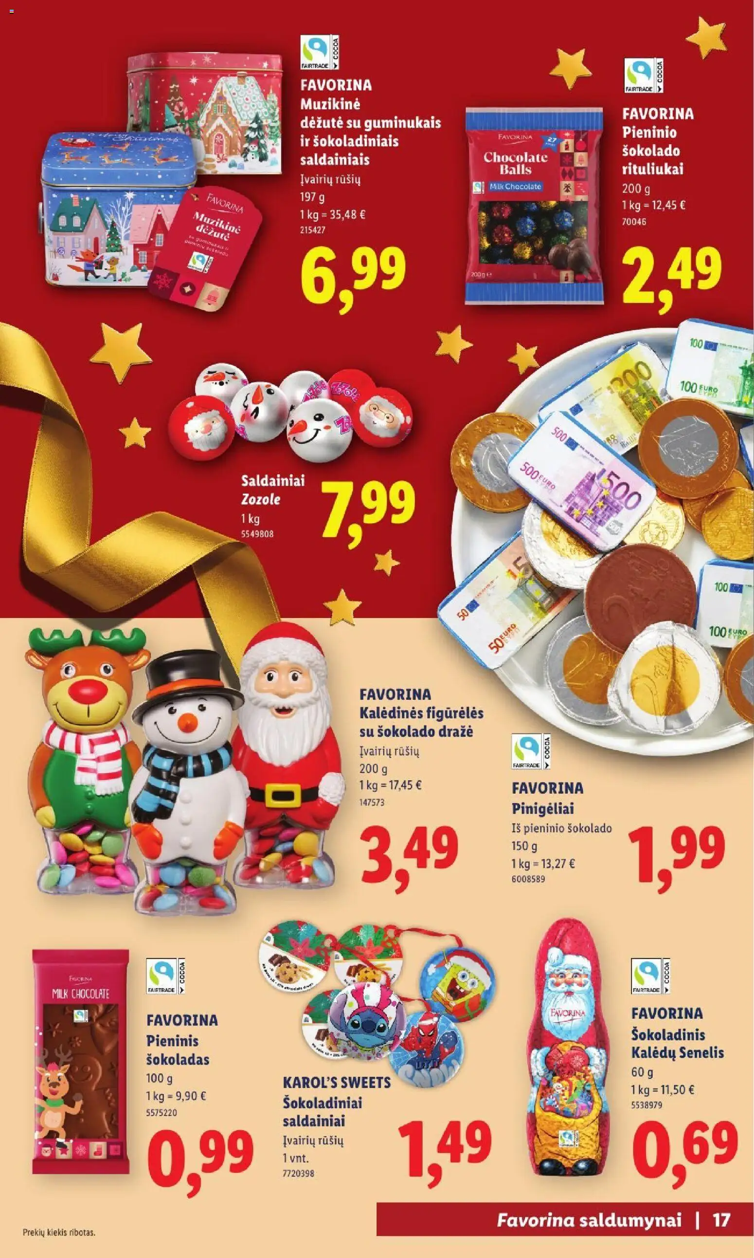 LIDL akcijos nuo 2026.11.02 | Puslapis: 17 | Prekių: Saldumynai, Šokoladas, Saldainiai