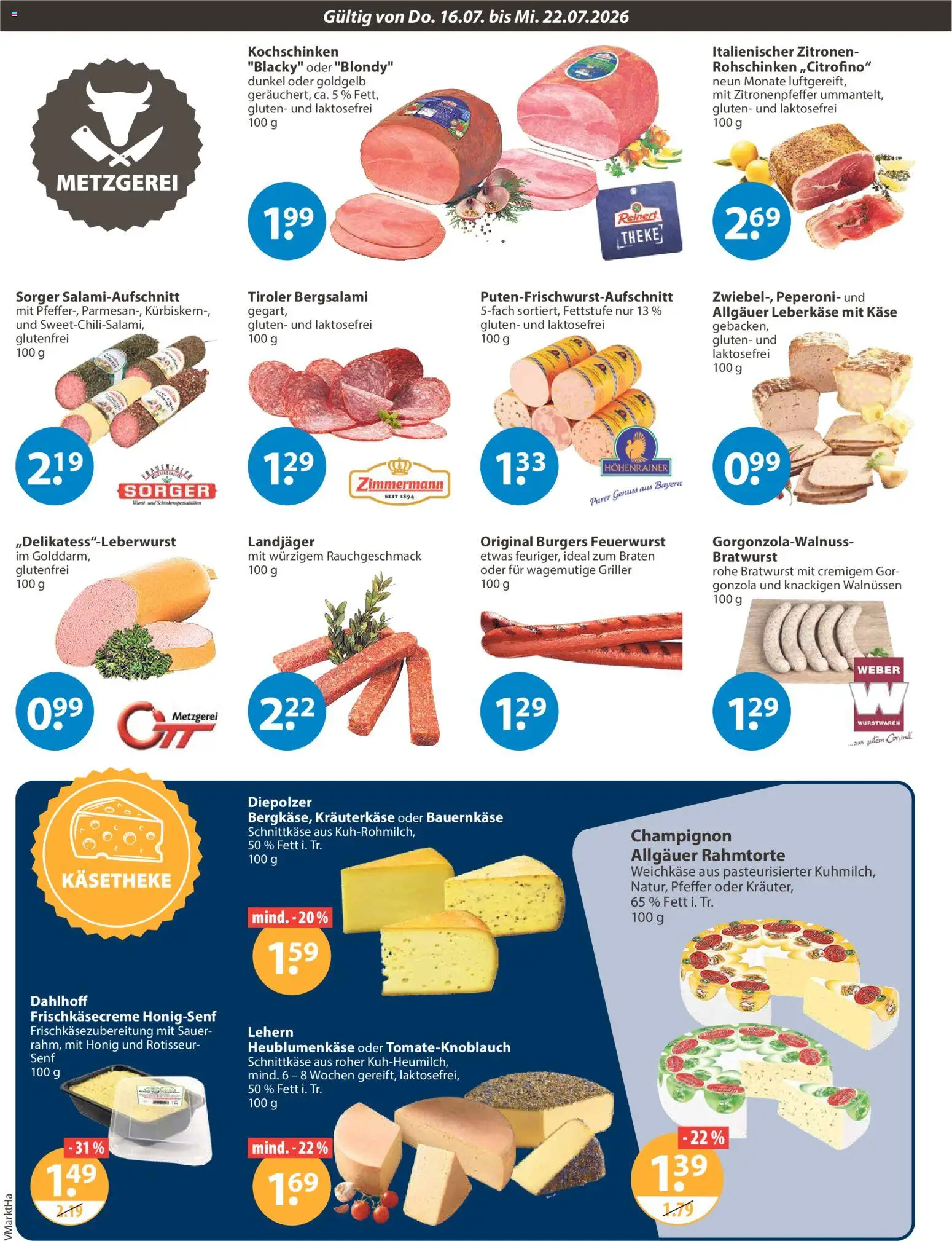V-Markt Angebote – gültig ab 16.07.2026 | Seite: 2 | Produkte: Käse, Pfeffer, Griller, Leberkase
