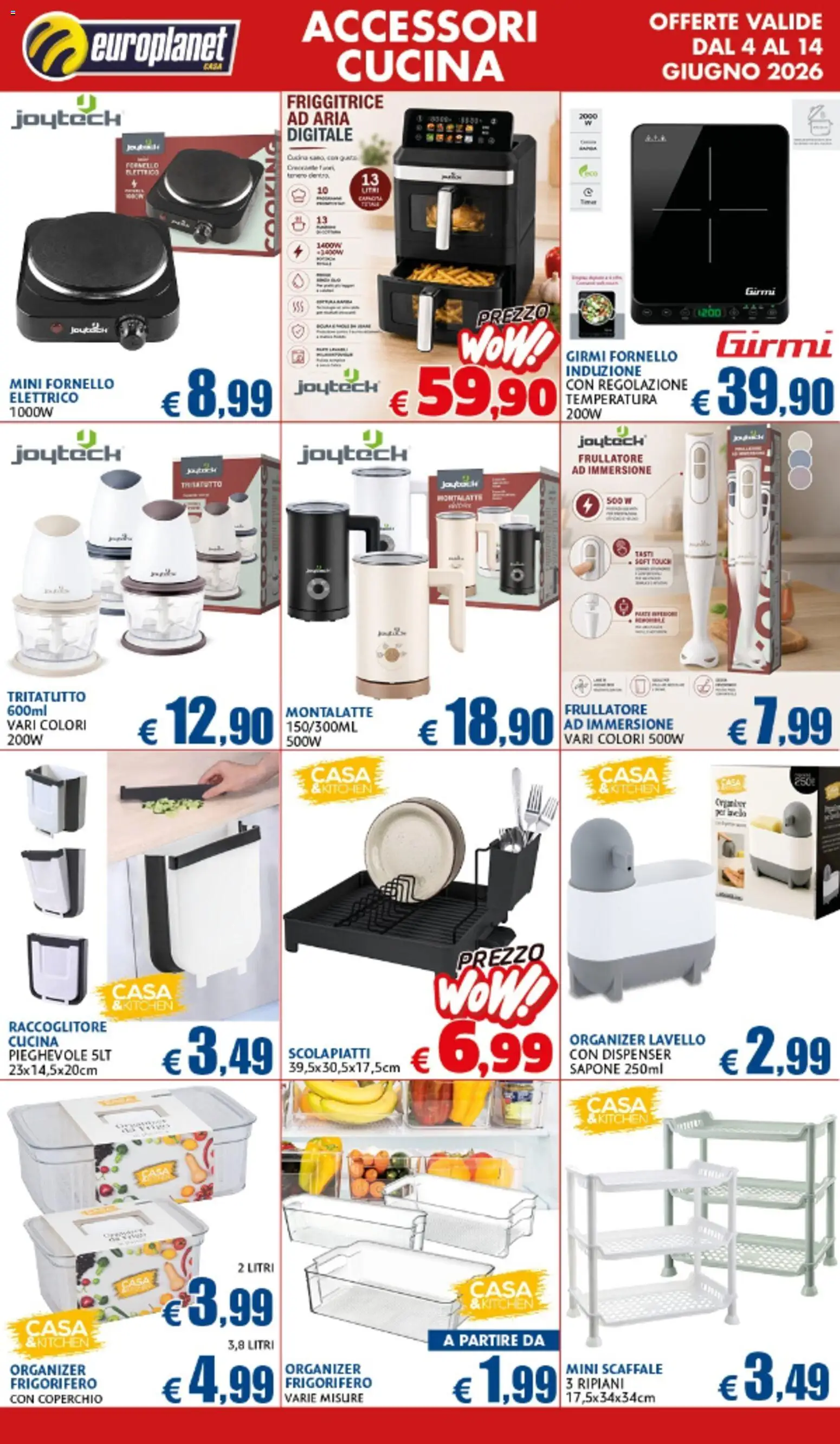 Volantino Europlanet Casa del 04.06.2026 | Pagina: 11 | Prodotti: Lavello, Frigorifero, Friggitrice, Fornello