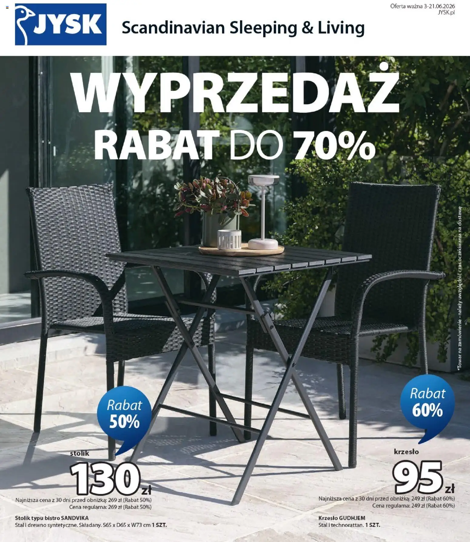 JYSK gazetka od 03.06.2026 | Strona: 1 | Produkty: Krzesło