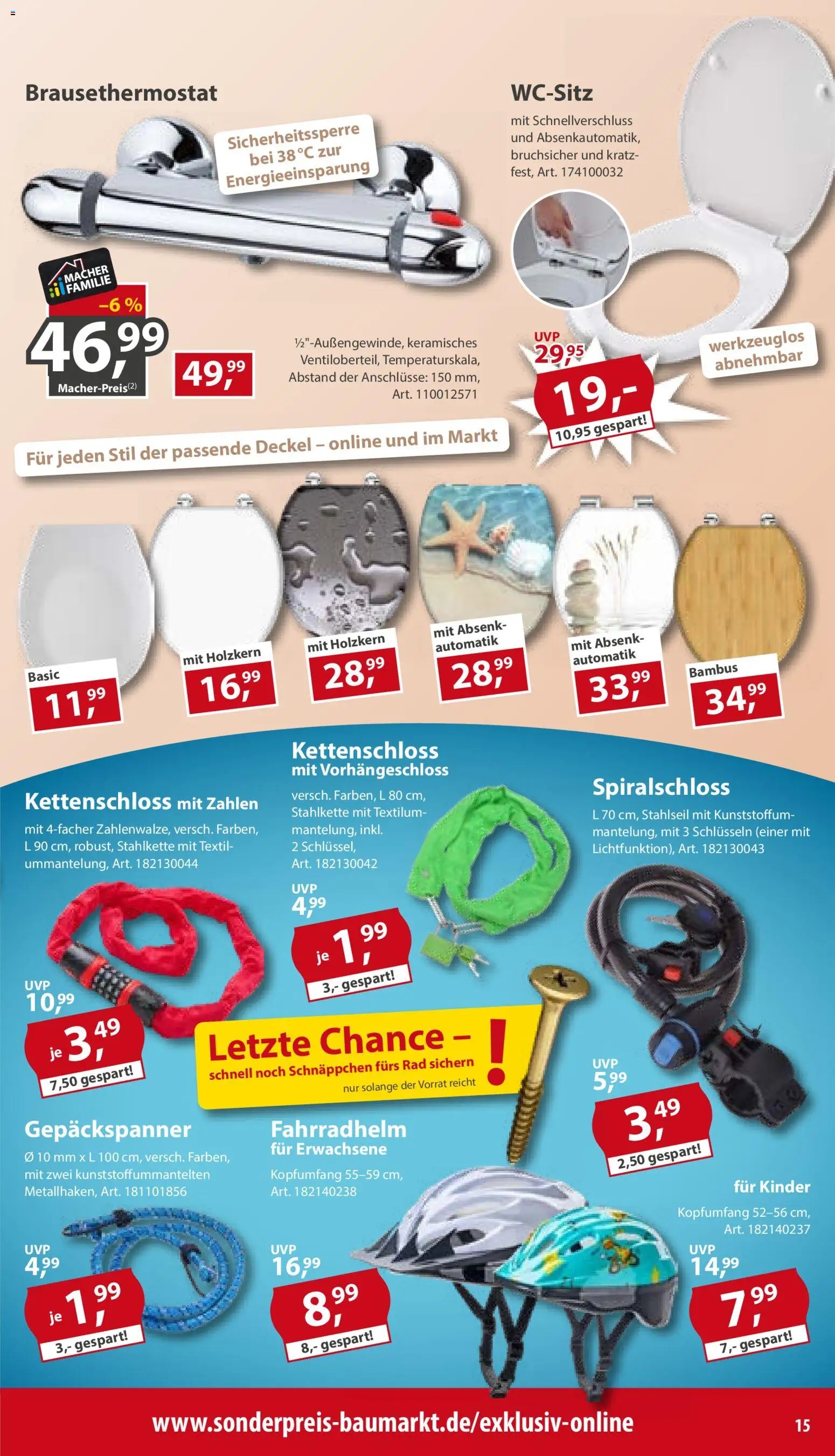 Sonderpreis Baumarkt Prospekt – gültig ab 29.08.2026 | Seite: 15 | Produkte: Fahrradhelm