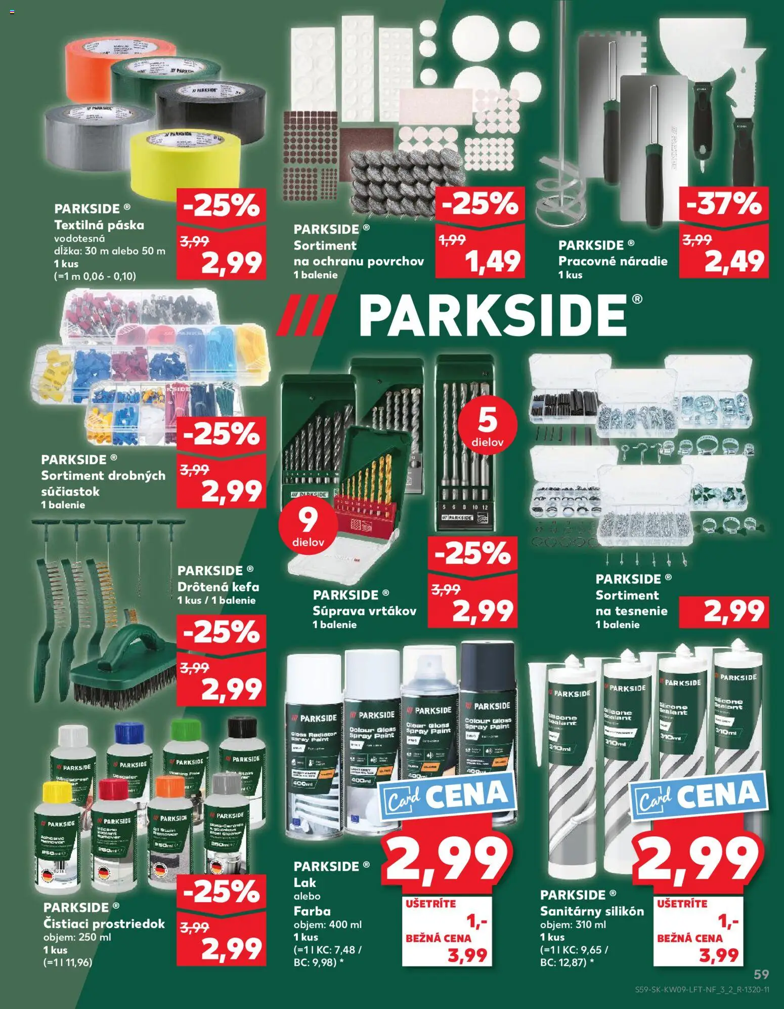 Nové Kaufland akcie – leták je platný od 26.02.2026 | Strana: 59 | Produkty: Náradie, Parkside, Kefa, Čistiaci prostriedok