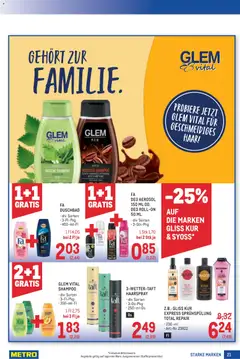 Metro angebote Starke Marken ab 23.07.2026 gültig | Seite: 21 | Produkte: Shampoo, Haarspray