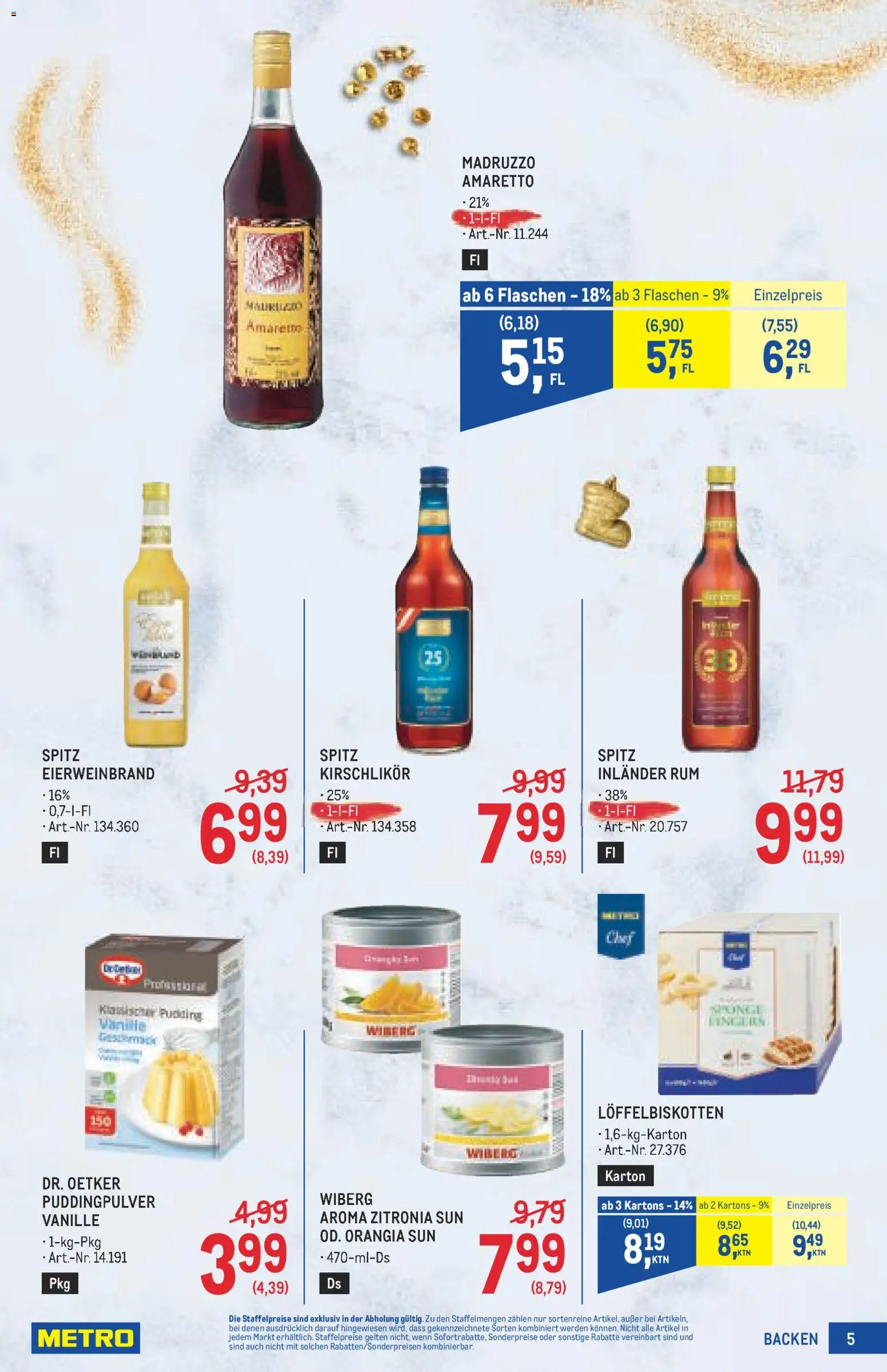 Metro angebote Backen Spezial gültig ab 15.10.2026 | Seite: 5 | Produkte: Vanille