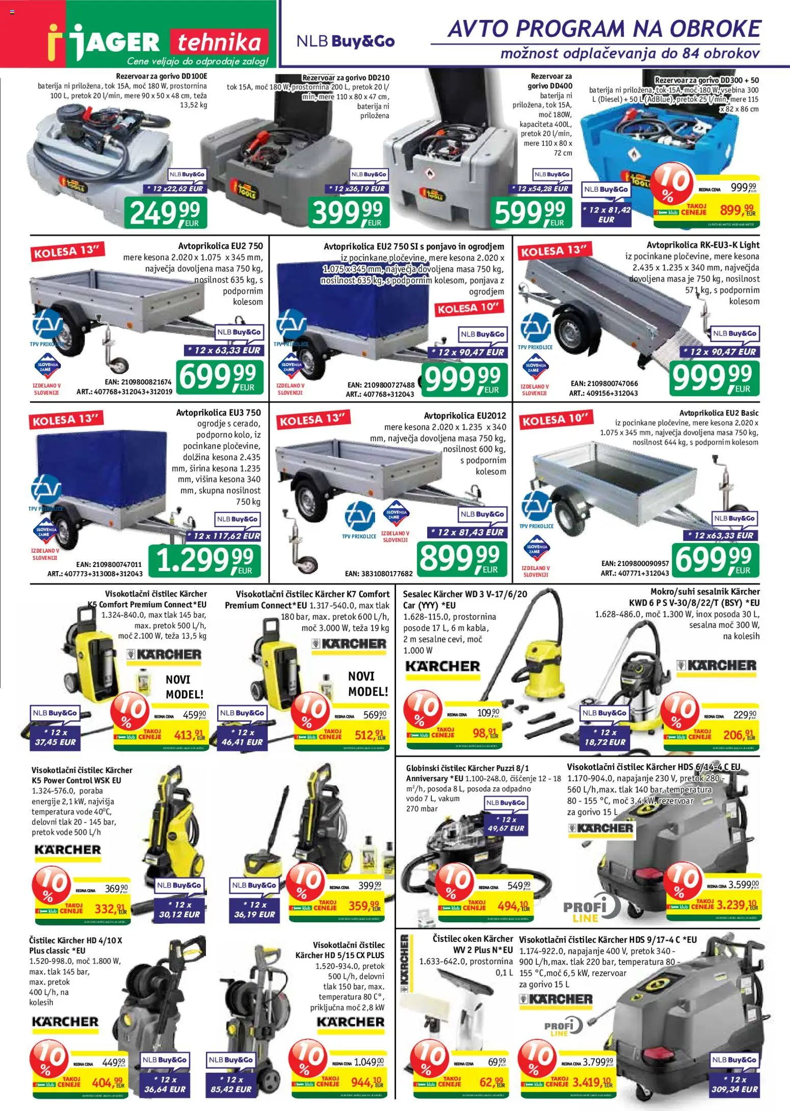 Novi Jager katalog ponudbe – veljaven od 03.06.2026 | Stran: 11 | Izdelki: Baterija, Teza, Sesalec, Sesalnik