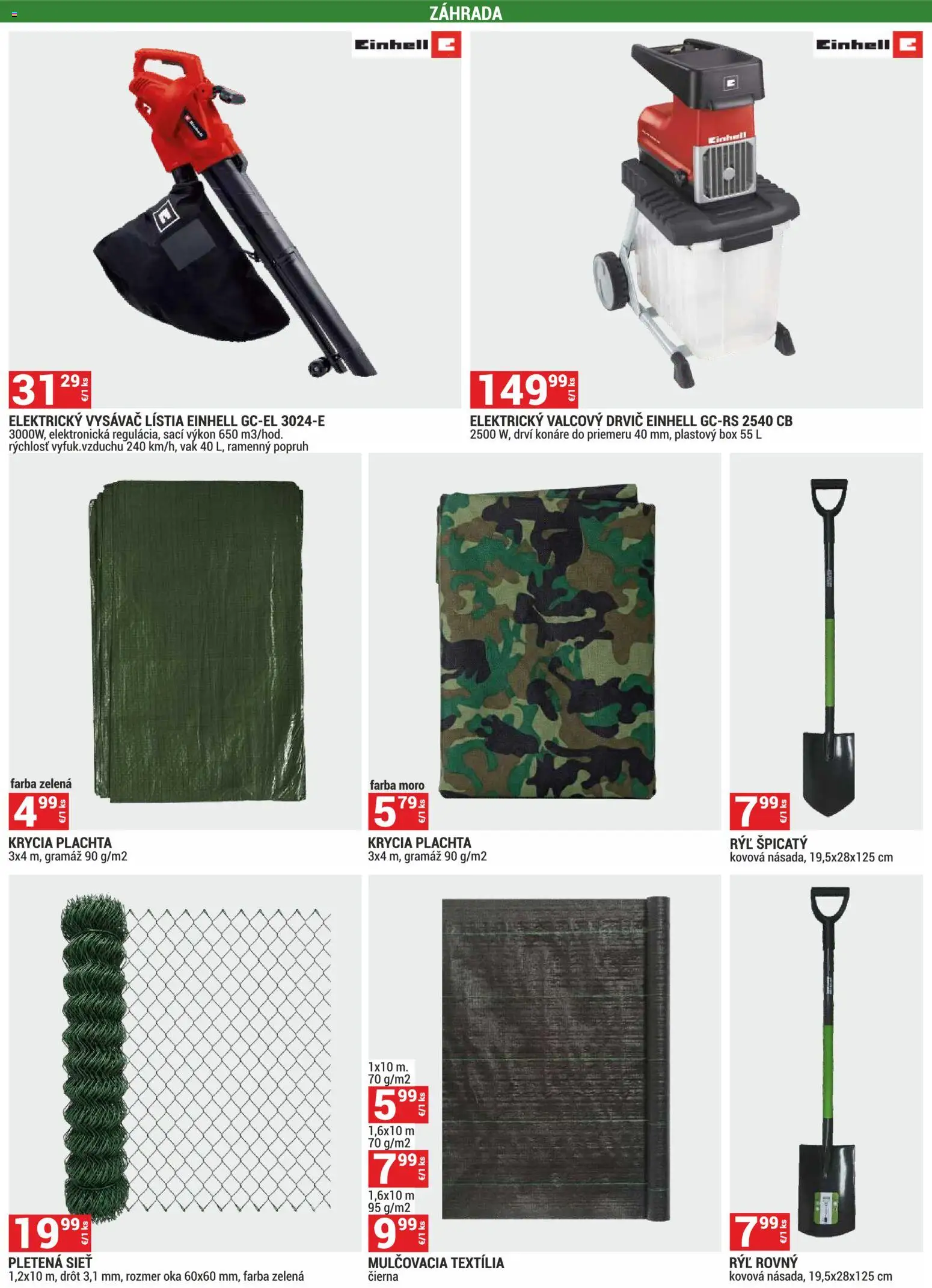 Nové Merkury Market akcie – leták je platný od 01.09.2026 | Strana: 21 | Produkty: Plachta, Drvič, Vysávač