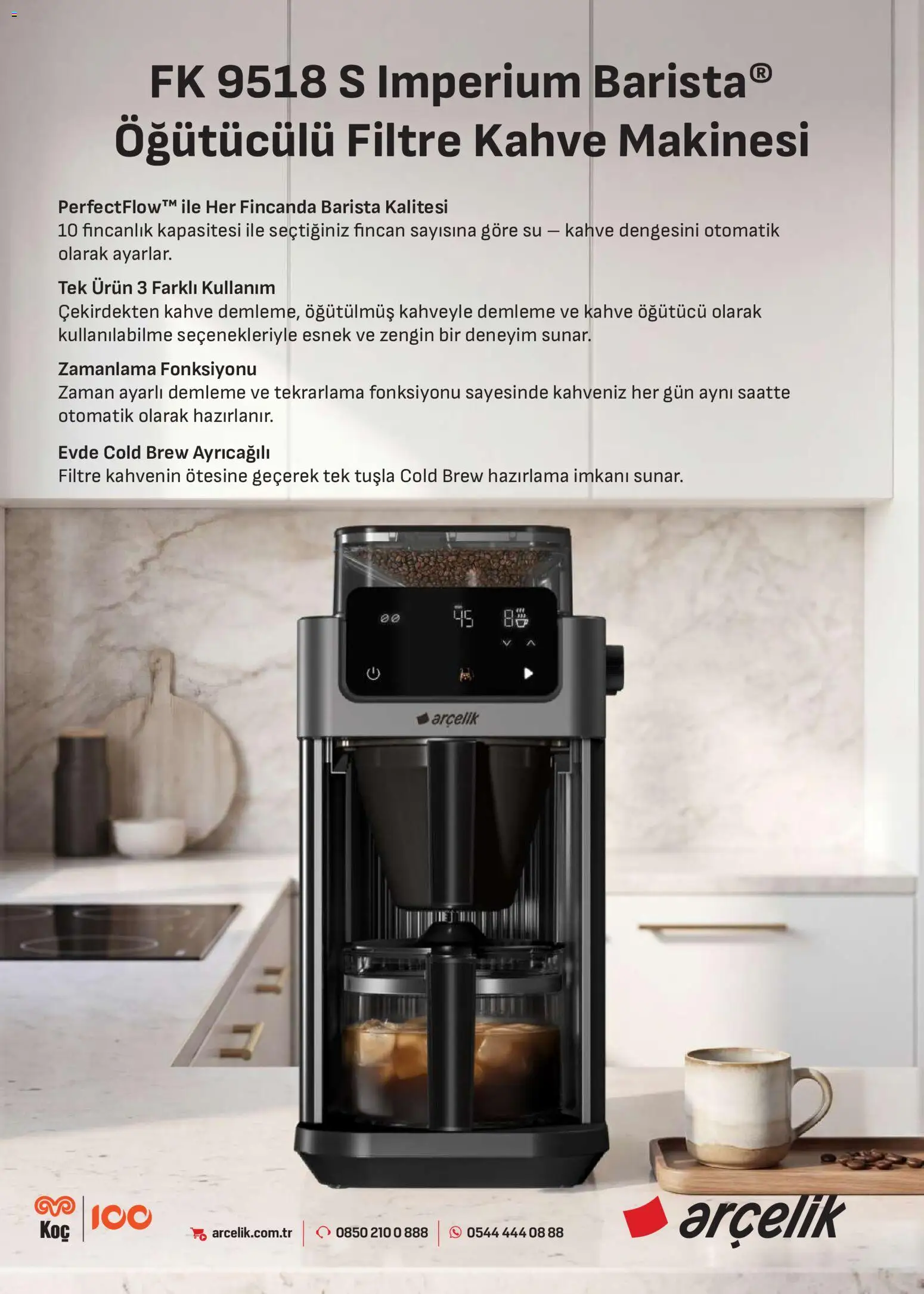 Arçelik Katalog - 16.06.2026 tarihinden itibaren geçerlidir | Sayfa: 52 | Ürünler: Filtre kahve makinesi, Su, Öğütücü, Kahve makinesi