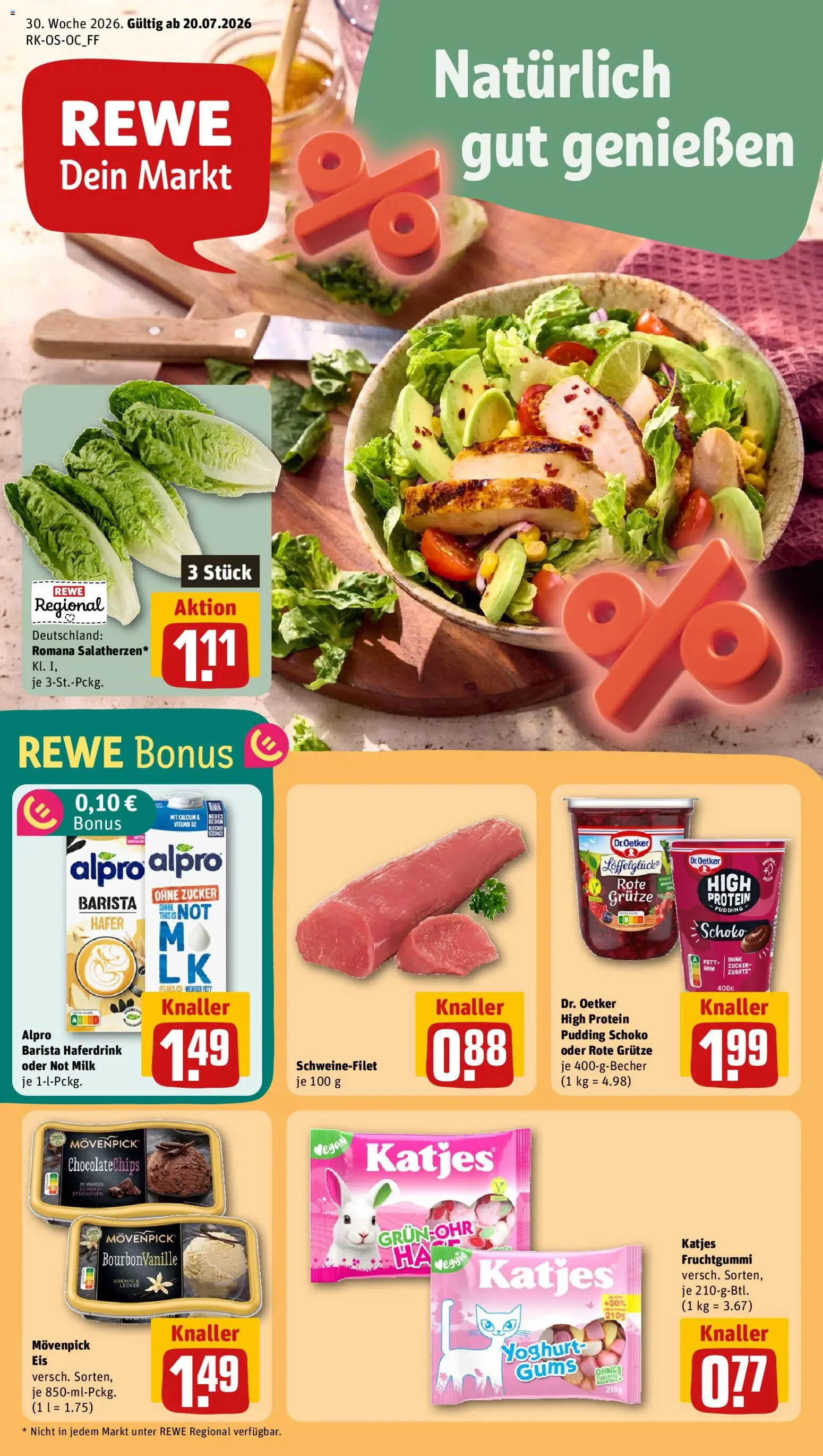 Rewe Prospekt – gültig ab 20.07.2026 | Seite: 1