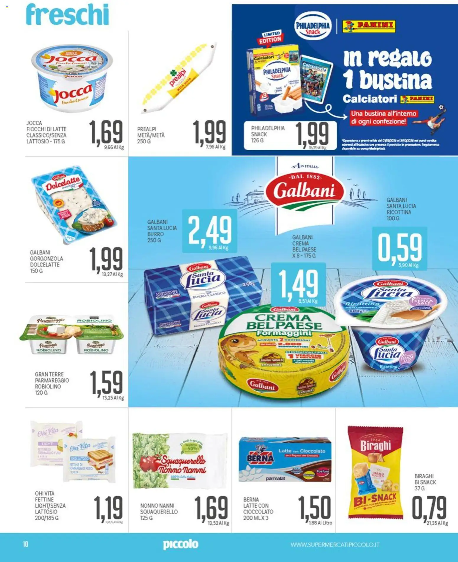Volantino Piccolo del 04.05.2026 | Pagina: 10 | Prodotti: Fiocchi di latte, Fiocchi, Latte, Formaggio