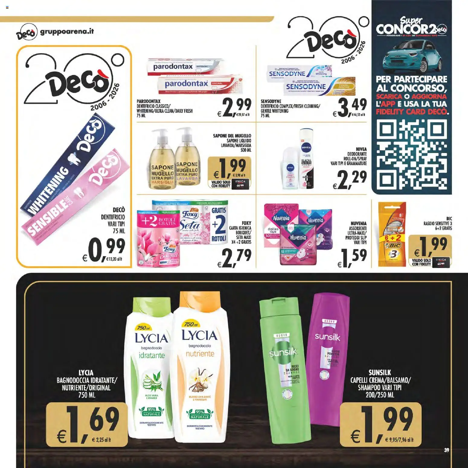 Volantino Decò del 13/10/2026 | Pagina: 39 | Prodotti: Carta igienica, Proteggi slip, Slip, Assorbenti