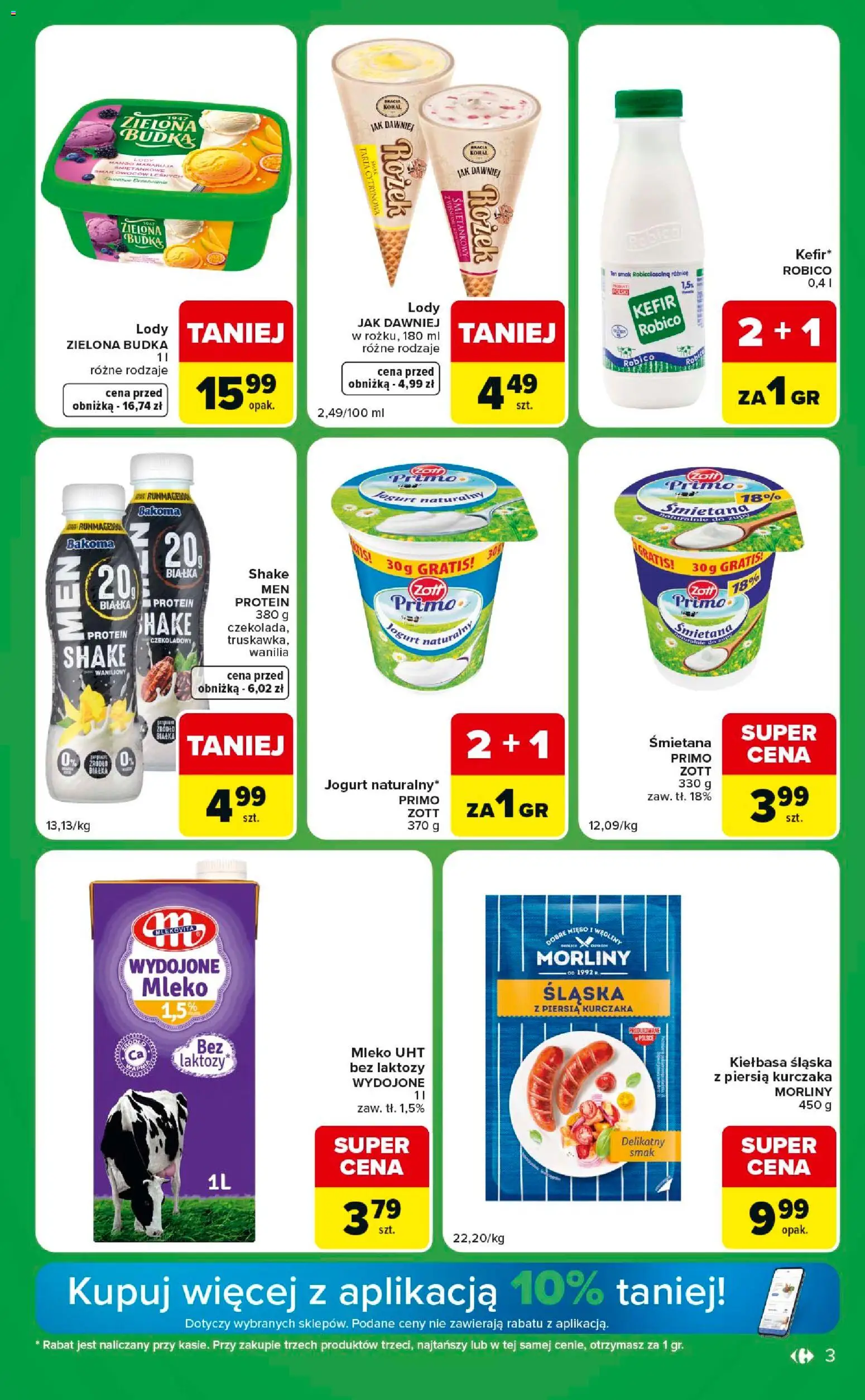 Carrefour gazetka - Express od 11.08.2026 | Strona: 3 | Produkty: Kefir, Jogurt naturalny, Jogurt, Śmietana