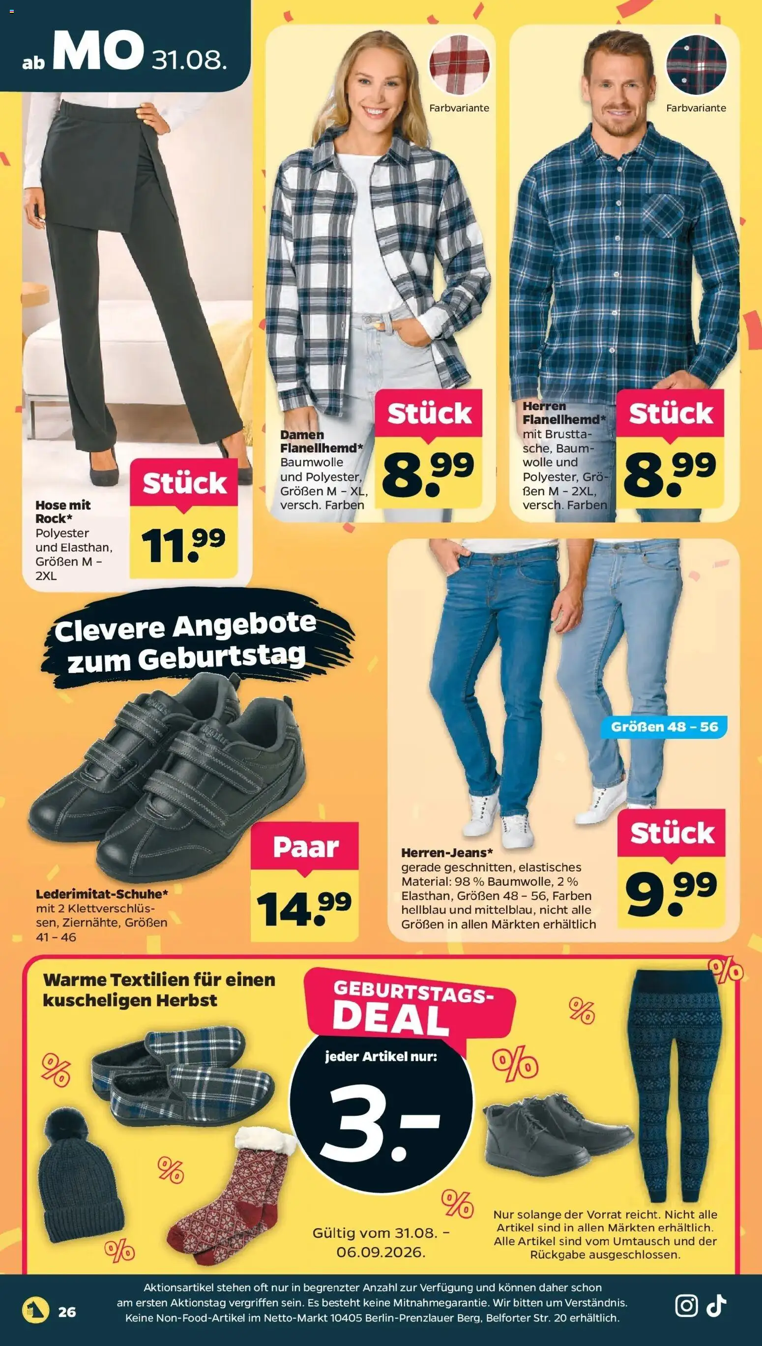 Netto Aktueller Prospekt – gültig ab 30.08.2026 | Seite: 28 | Produkte: Hose