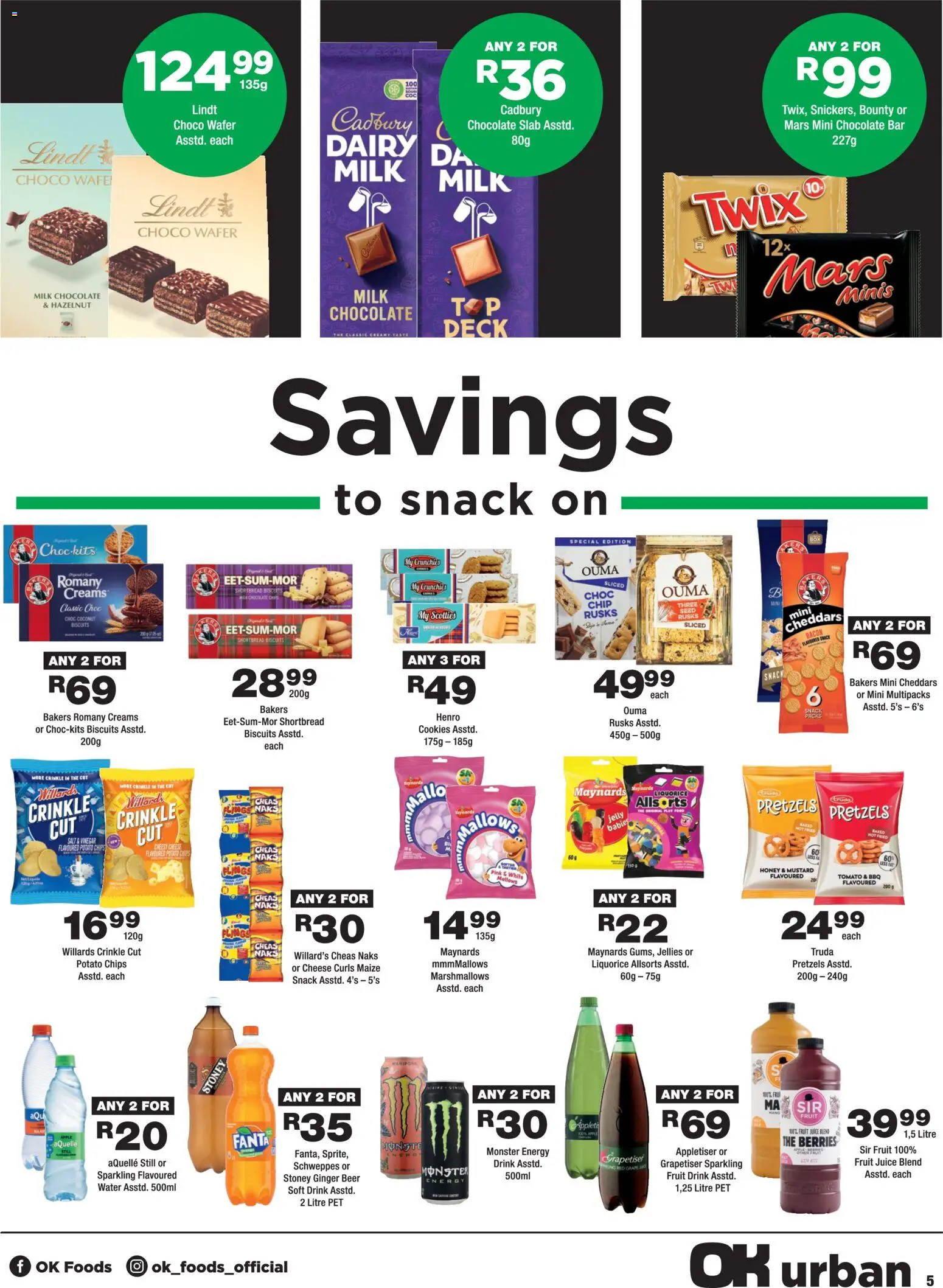 New OK Foods catalogue – valid from 23/10/2026 | Page: 5 | Products: Chocolate, Rusks, Fanta, Stoney