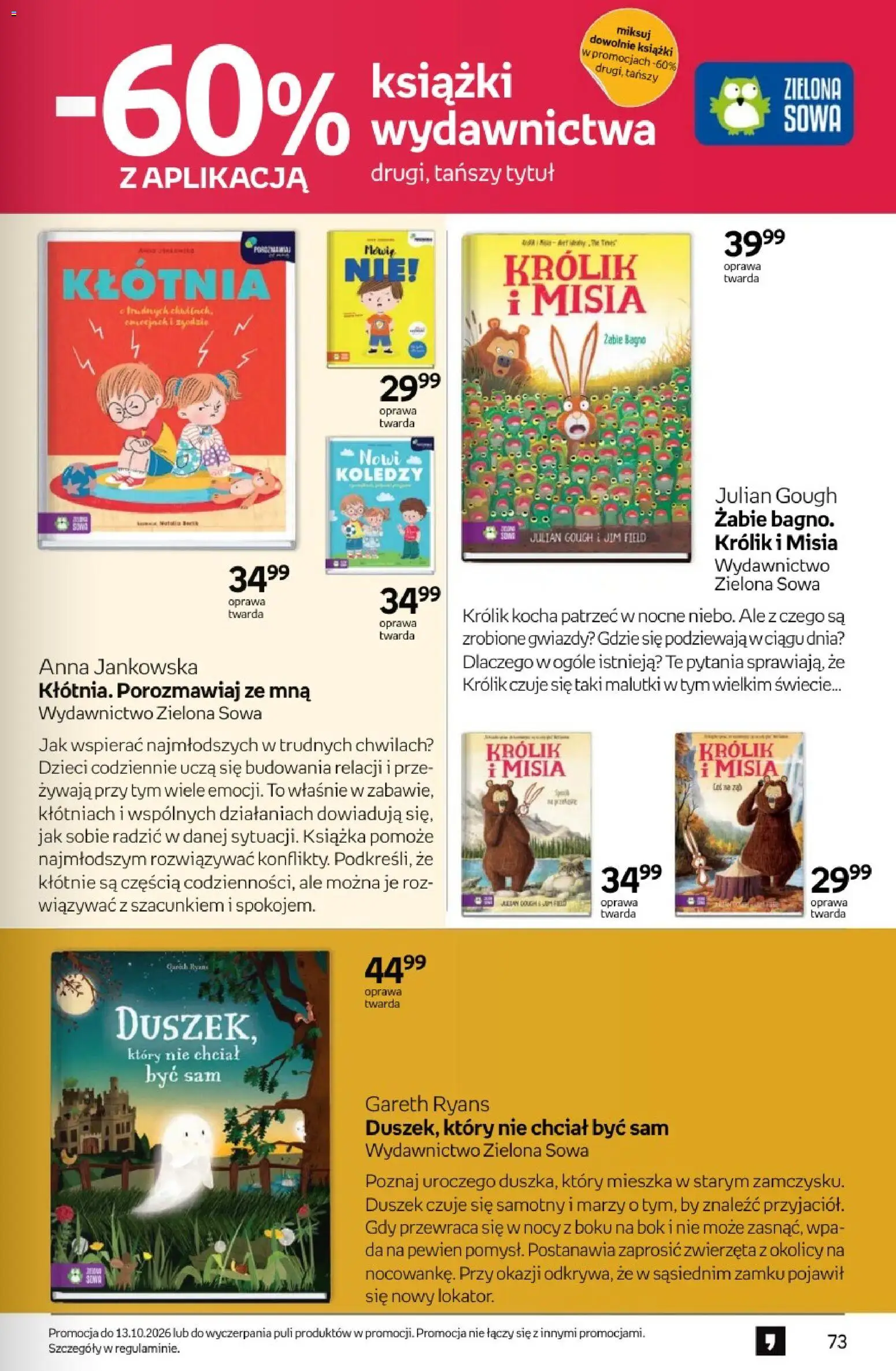 Empik promocje - Tom kultury Książki od 23.09.2026 | Strona: 73 | Produkty: Królik, Książki, Róż