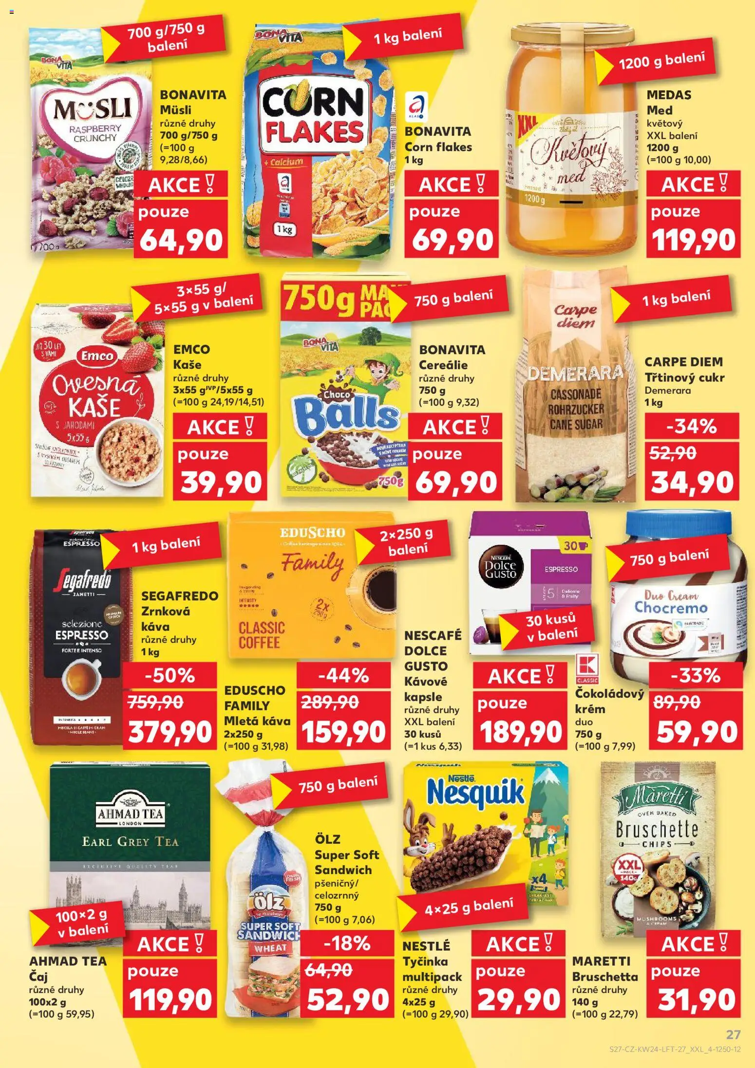 Kaufland leták - Liberec od 10.06.2026 | Strana: 27 | Produkty: Třtinový cukr, Med, Cukr, Mletá káva