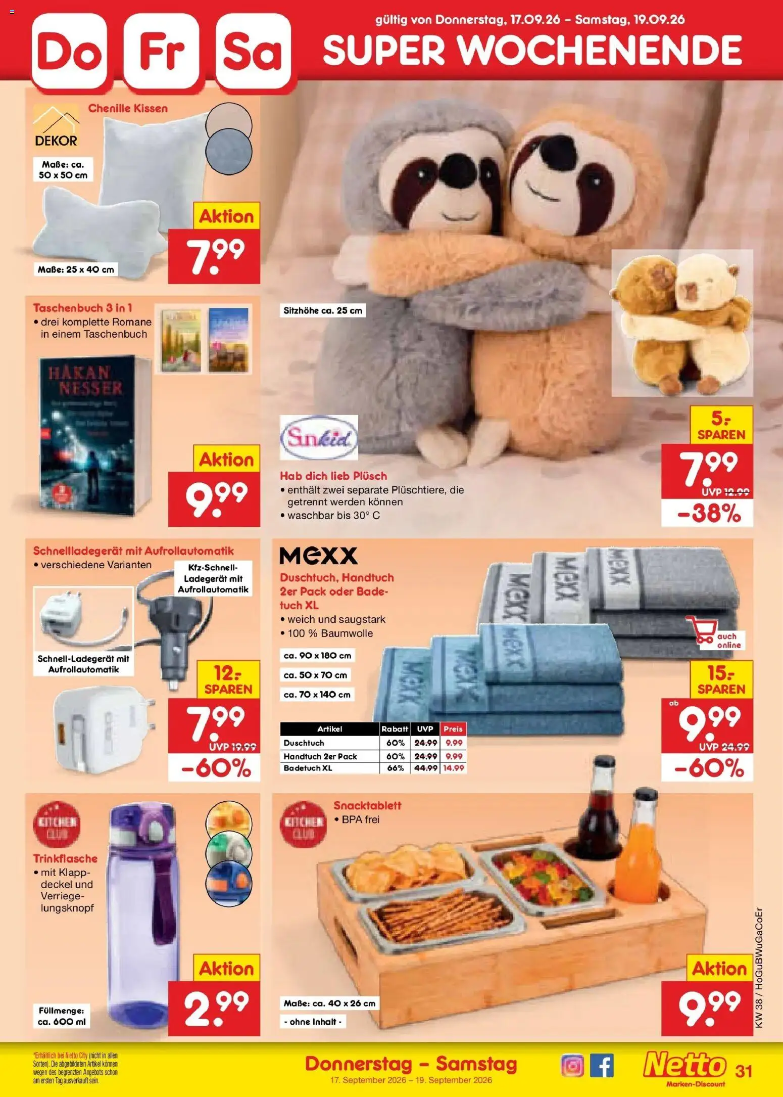 Netto Marken-Discount Prospekt Naumburg – gültig ab 14.09.2026 | Seite: 43 | Produkte: Kissen, Ladegerät