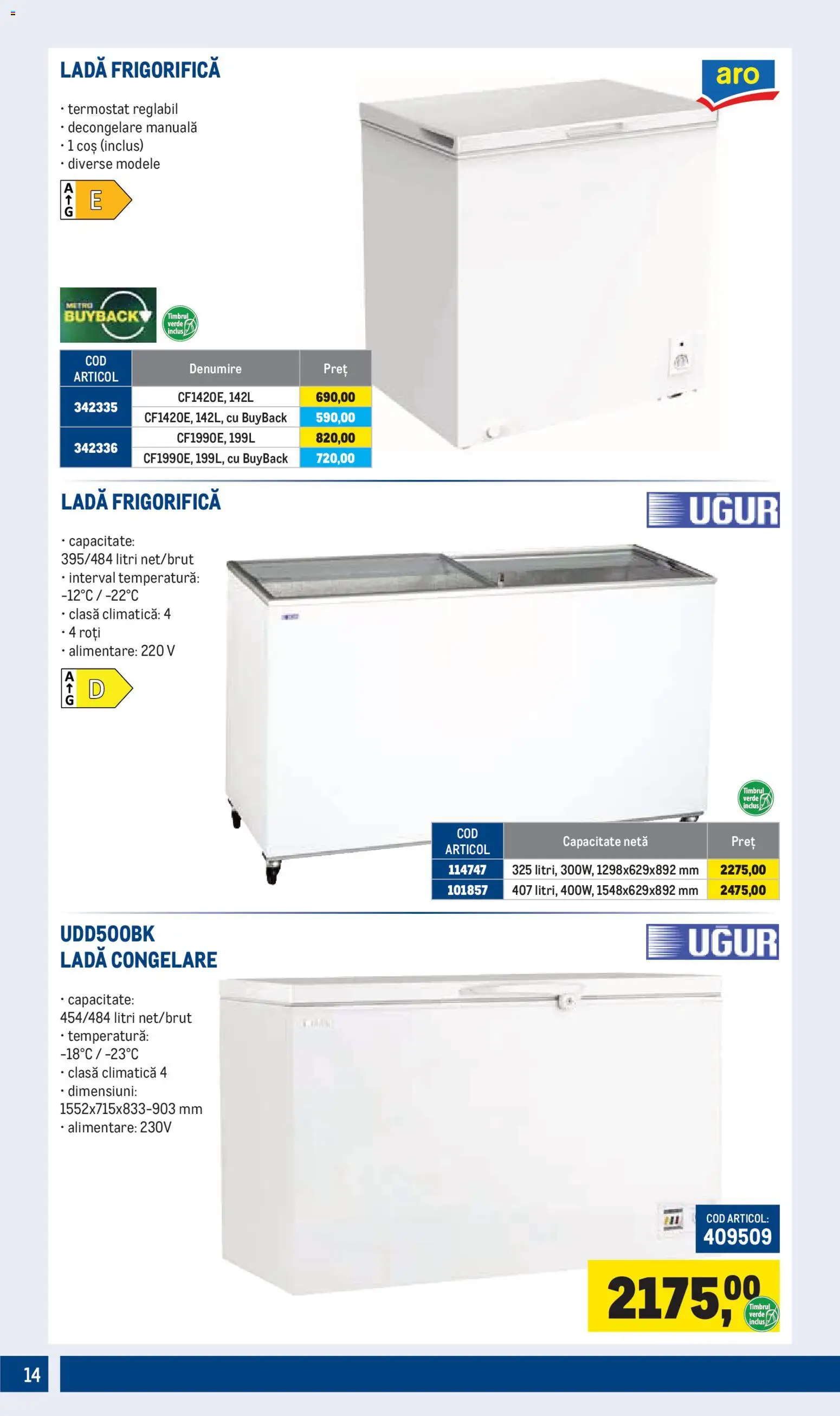 Noul catalog Metro – valabil de la 01.04.2026 | Pagină: 14 | Produse: Coș, Ladă frigorifică