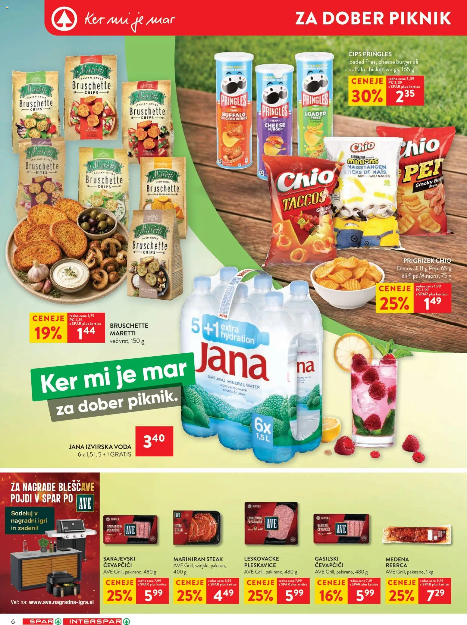 Novi Spar katalog ponudbe – veljaven od 20.05.2026 | Stran: 6 | Izdelki: Rebrca, Čevapčiči, Pleskavice, Voda