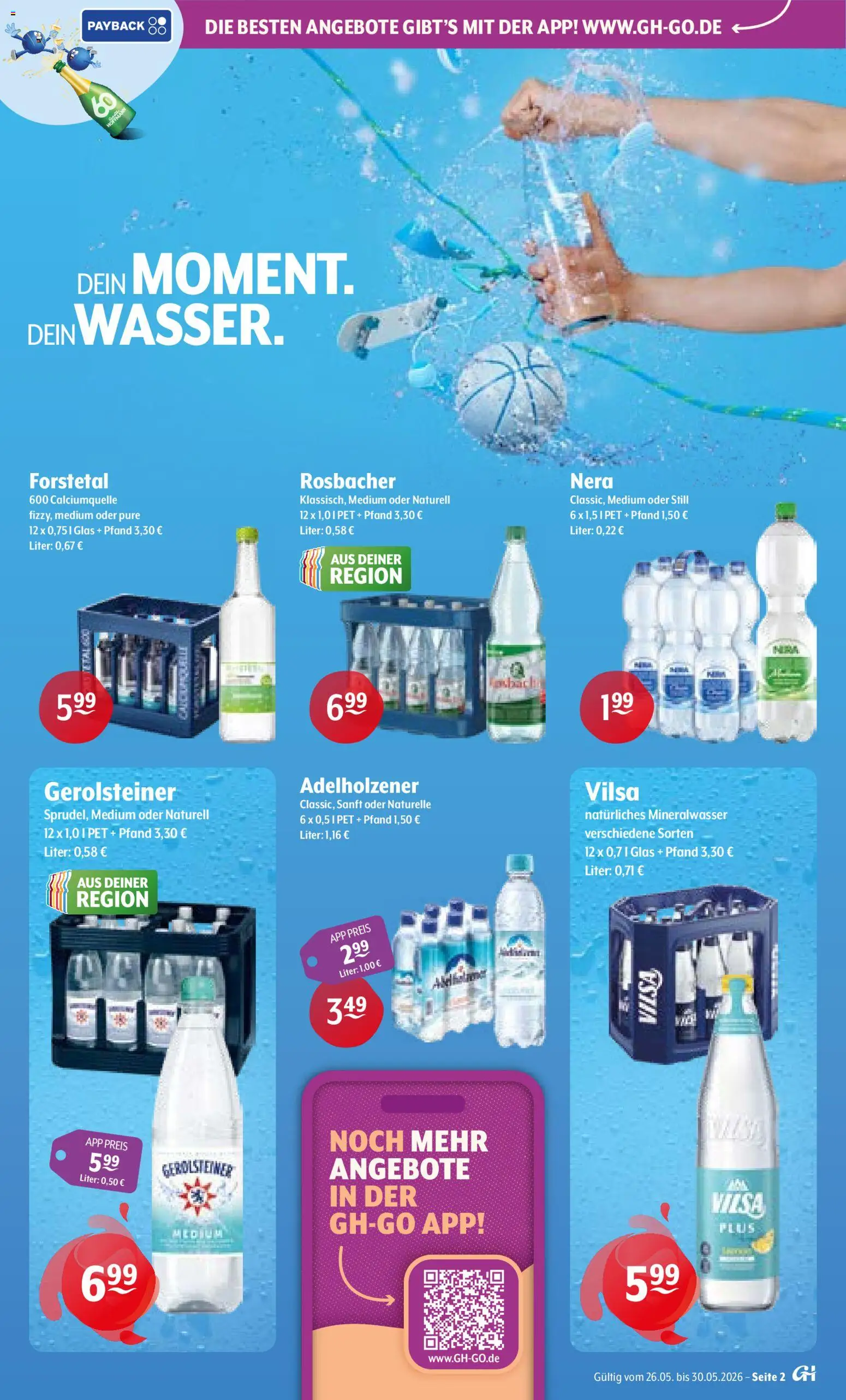 Trink und Spare Prospekt – gültig ab 26.05.2026 | Seite: 2 | Produkte: Adelholzener, Mineralwasser, Gerolsteiner