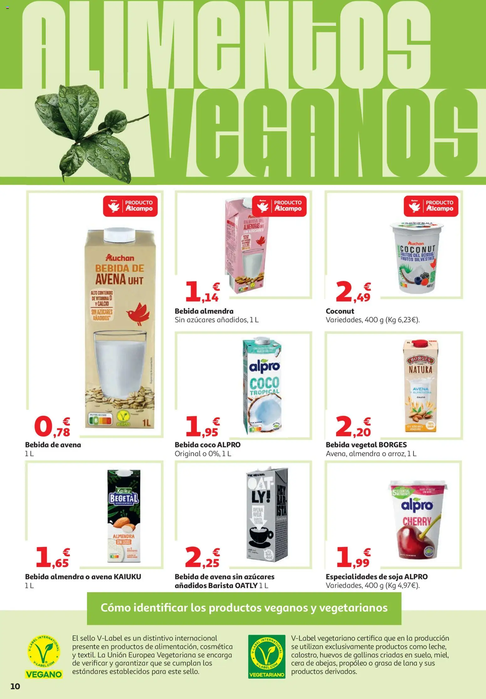 Alcampo HG Nacional Cat │ válido desde el 05.05.2026 | Página: 10 | Productos: Huevos, Τυρόπιτα, Bebida de almendras, Bebida de avena