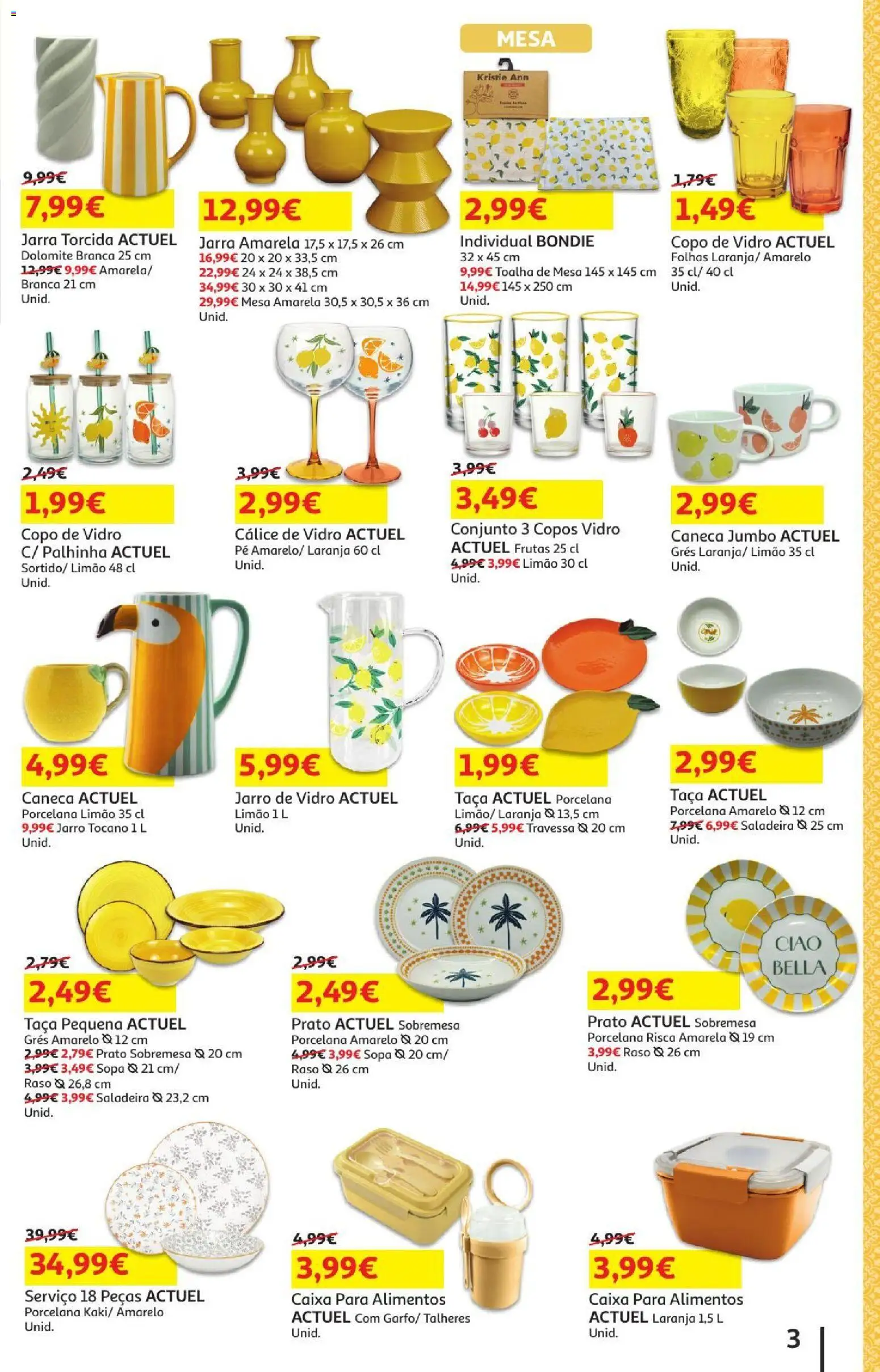 Auchan - Férias de Verão  Casa Verão │ válido de 22/07/2026 | Página: 3 | Produtos: Caneca, Mesa, Caixa, Toalha de mesa