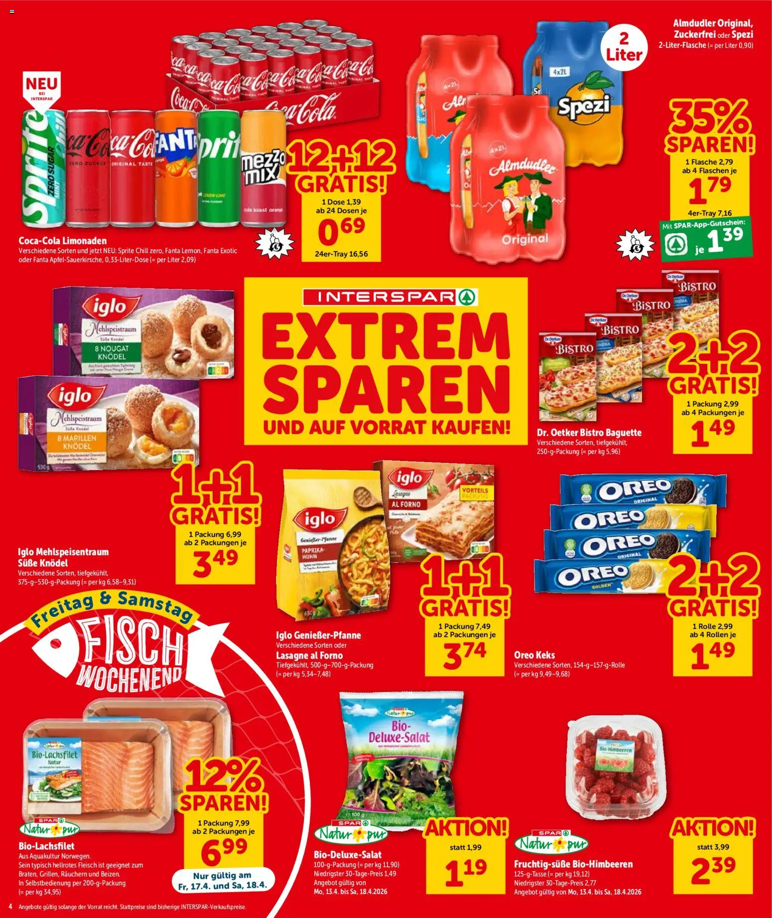 Interspar Flugblatt - Kärnten gültig ab 16.04.2026 | Seite: 5 | Produkte: Zucker, Jääkaappipakastin, Fisch