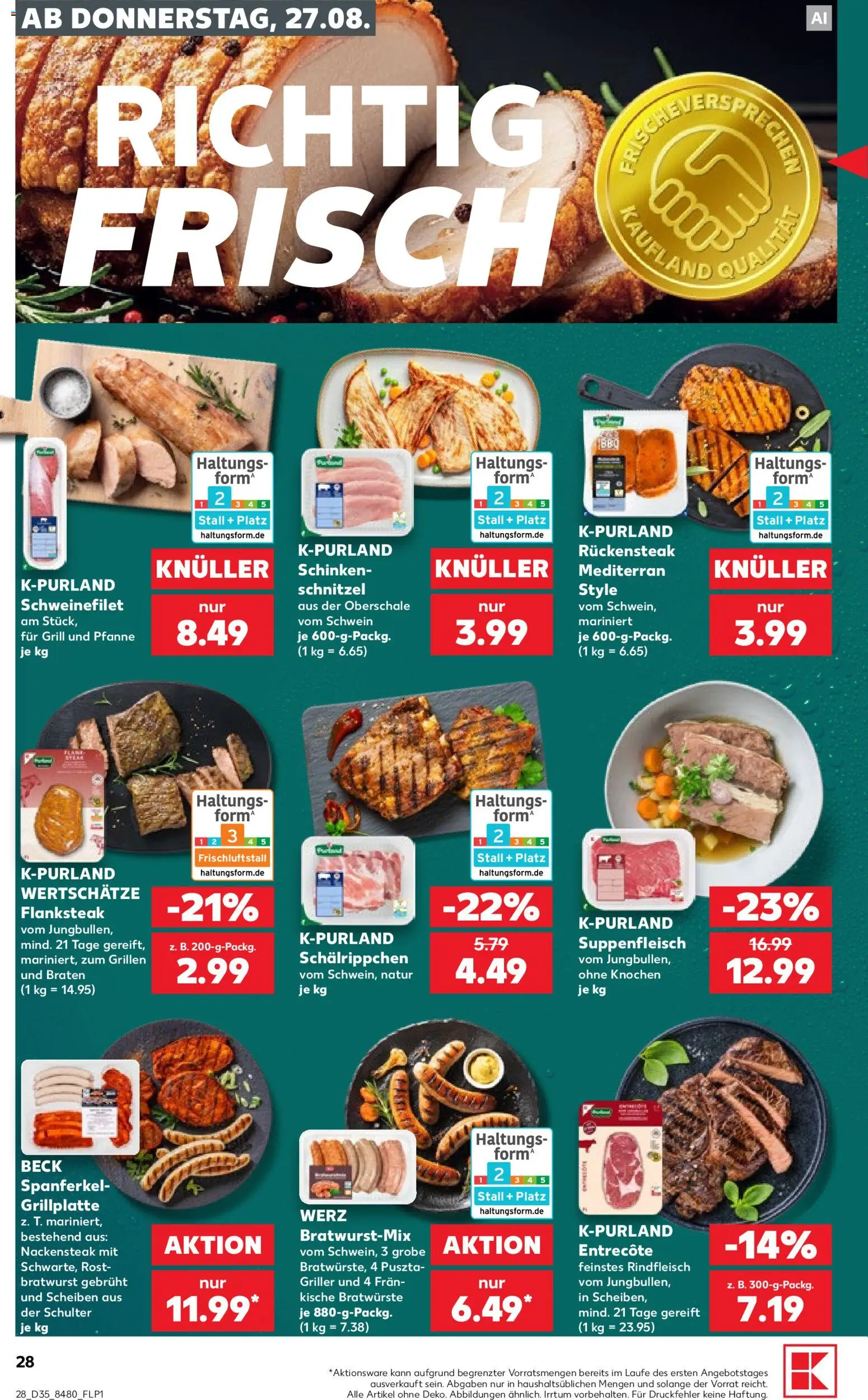 {H1} | Pagina: 28 | Producten: Schnitzel, Grill, Bratwurst