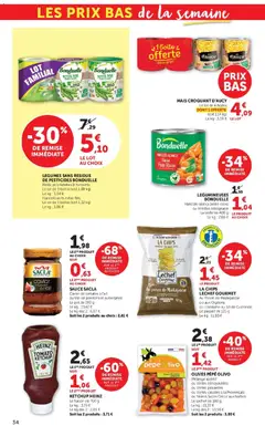 Super U - Prévisualisation de Super U - Les prix bas de la semaine valide à partir de 28.04.2026 | Page: 34 | Produits: Olives, Mais, Pois, Tomates