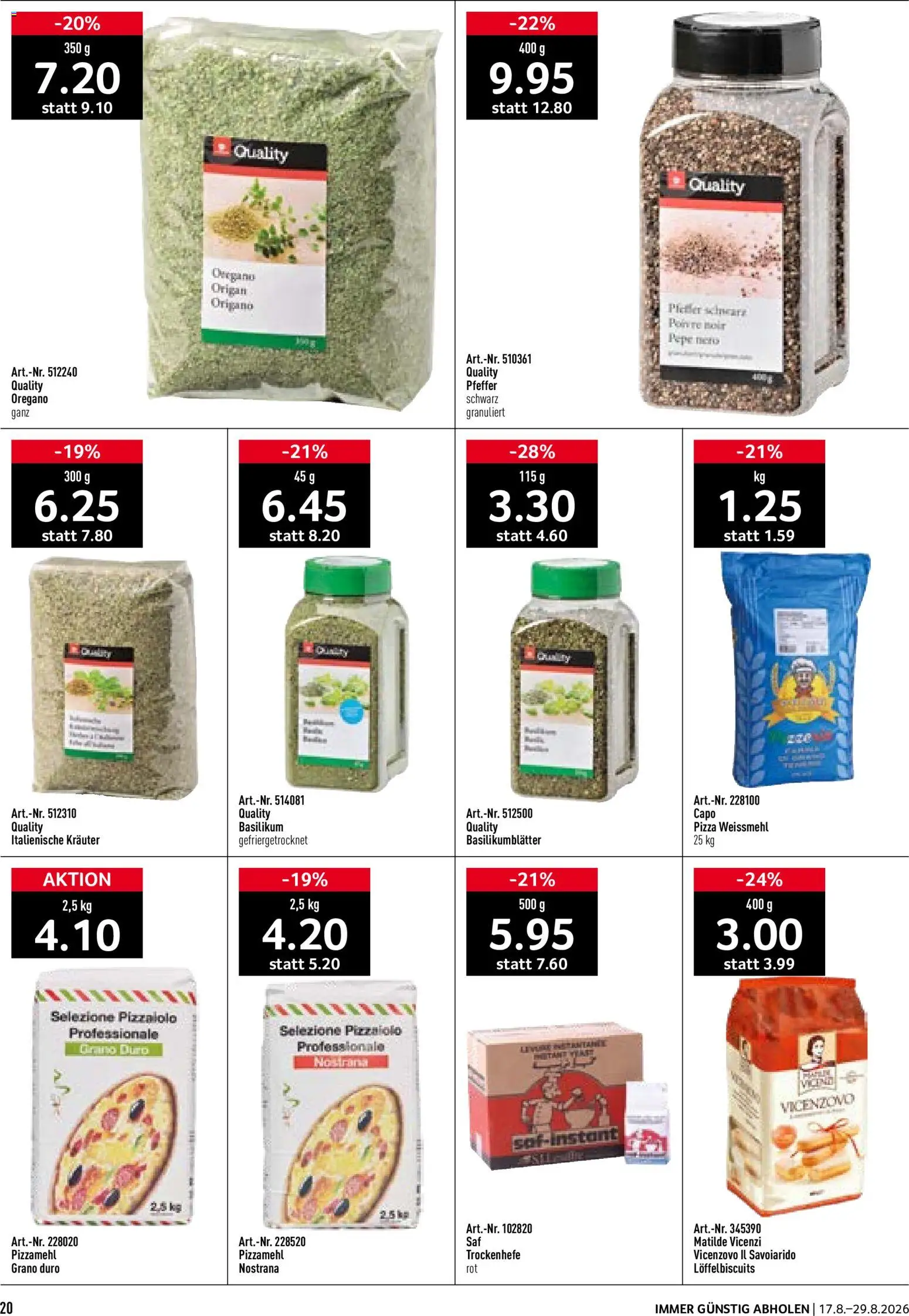 Prodega aktionen Ciao Hola Ola – gültig ab 17.08.2026 | Seite: 20 | Produkte: Pizza, Pfeffer