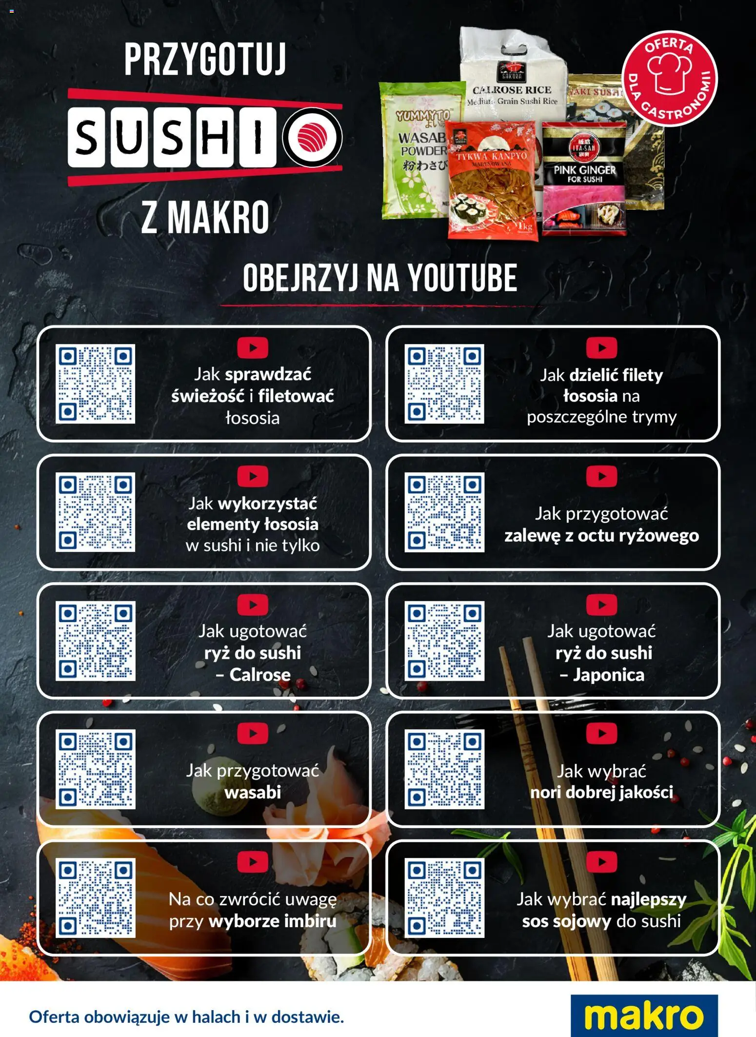 Makro Gazetka - Sushi od 24.02.2025 | Strona: 1 | Produkty: Nori, Sushi, Ryż, Sos