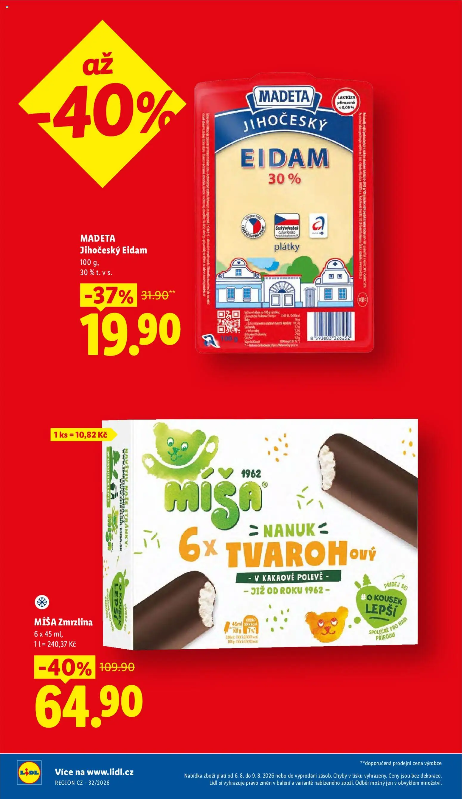 Lidl leták od 06.08.2026 | Strana: 8 | Produkty: Nanuk, Zmrzlina, Eidam