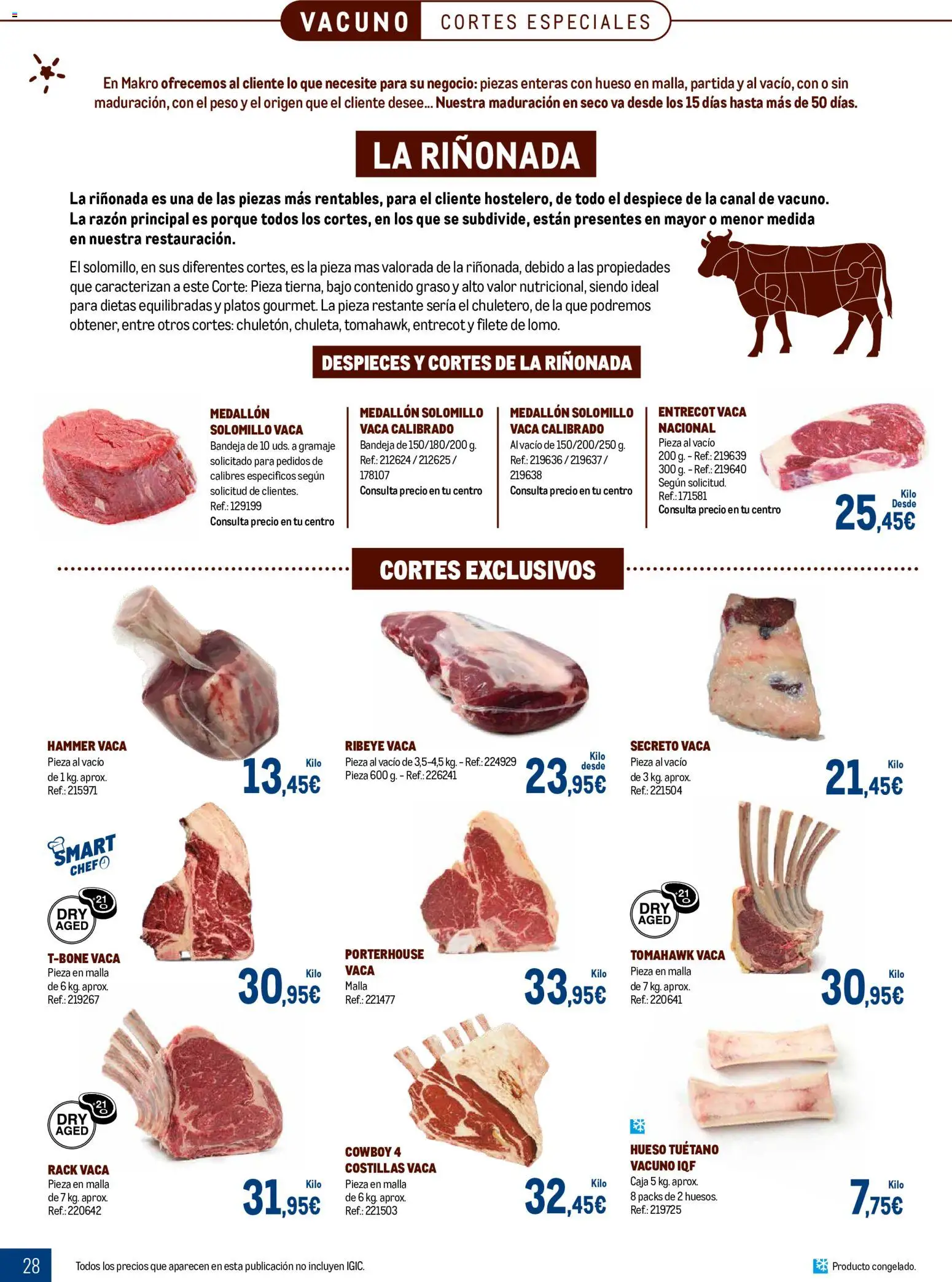 Makro Expertos en carnes Canarias │ válido desde el 01.06.2026 | Página: 28 | Productos: Peso, Filete, Bandeja, Caja