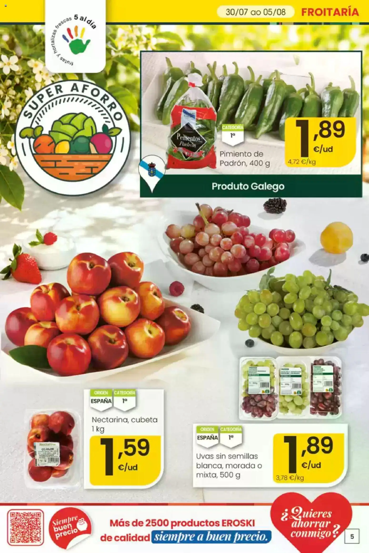 Eroski folleto │ válido desde el 30/07/2026 | Página: 5 | Productos: Τζίντζερ, Κάδος απορρυμάτων