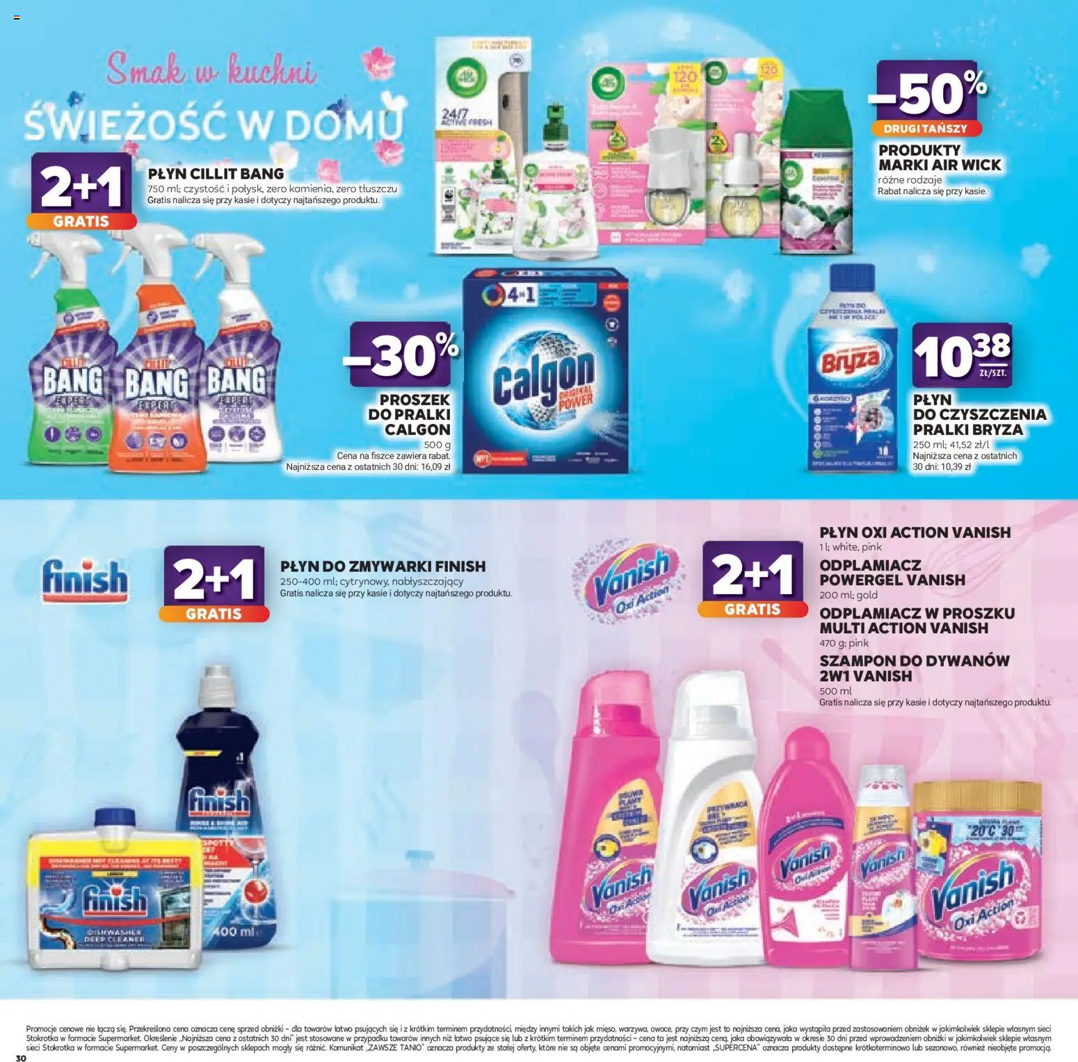 Stokrotka gazetka - Katalog Kulinarny od 20.08.2026 | Strona: 30 | Produkty: Vanish, Calgon, Air Wick, Finish