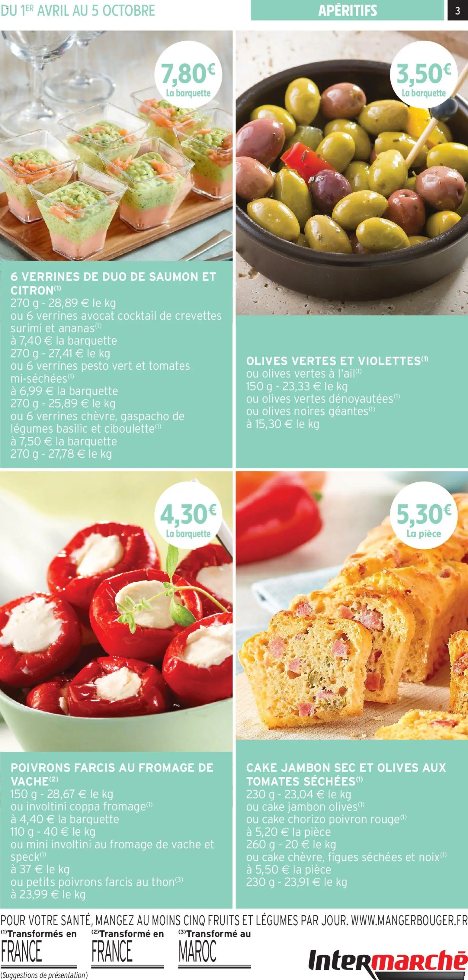 {H1} | Page: 3 | Produits: Avocat, Chorizo, Tomates, Saumon