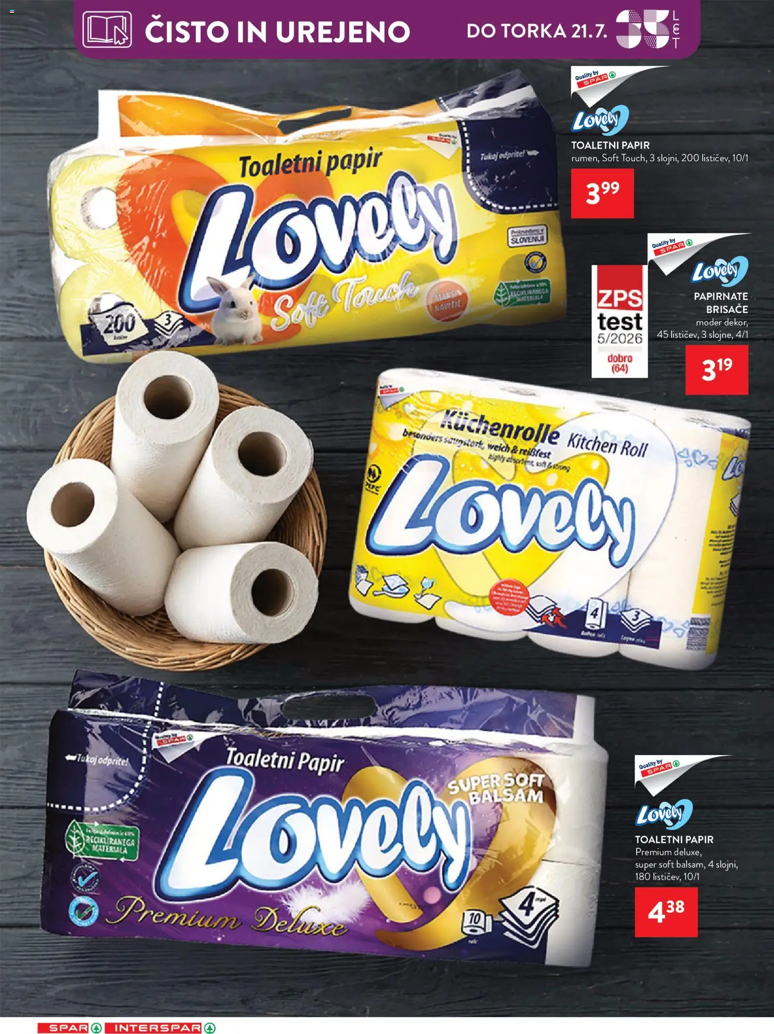 Novi Spar katalog ponudbe – veljaven od 16.07.2026 | Stran: 32 | Izdelki: Toaletni papir