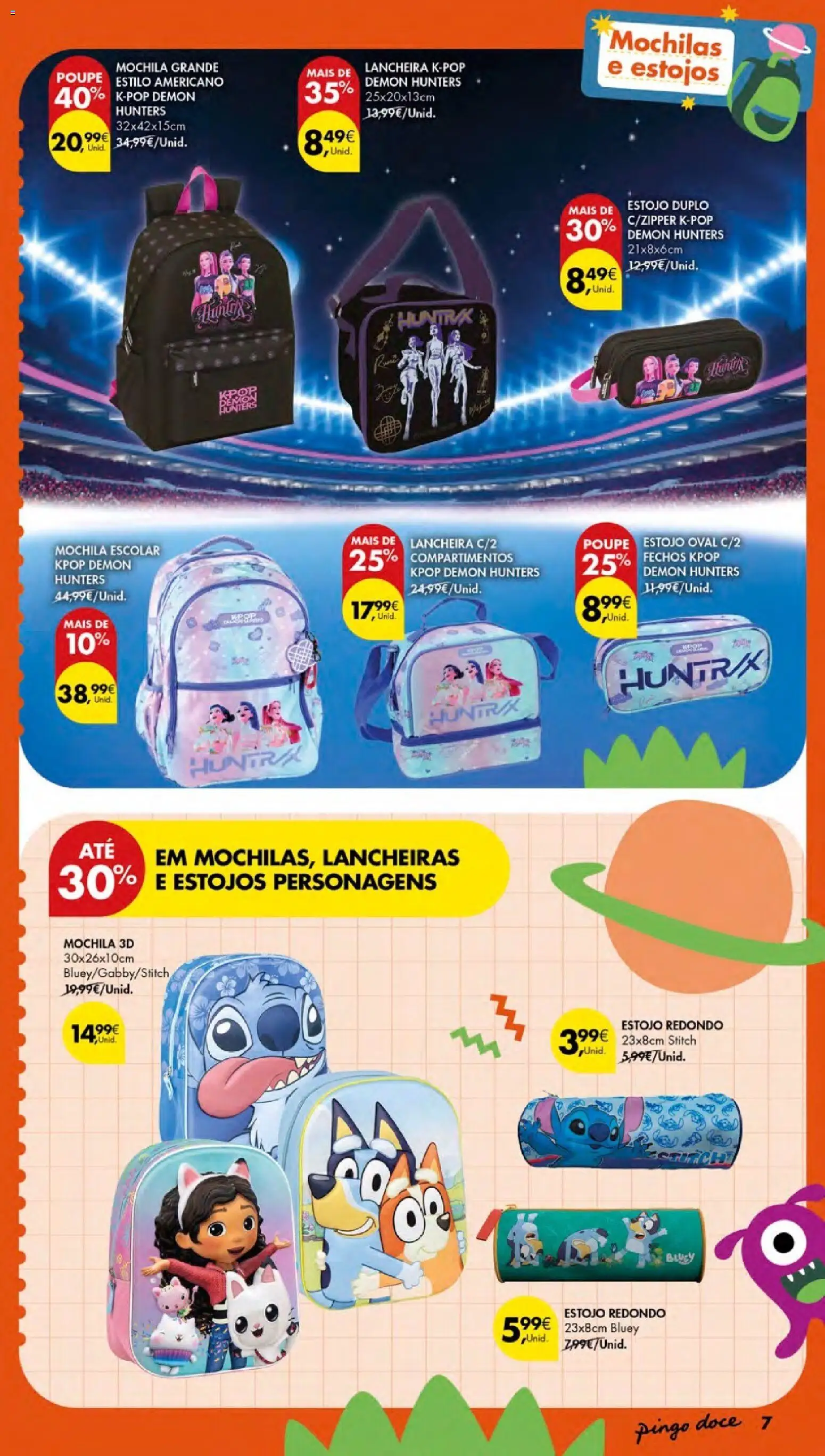 Pingo Doce Regresso às Aulas Açores │ válido de 20/08/2026 | Página: 7 | Produtos: Mochila, Mochilas