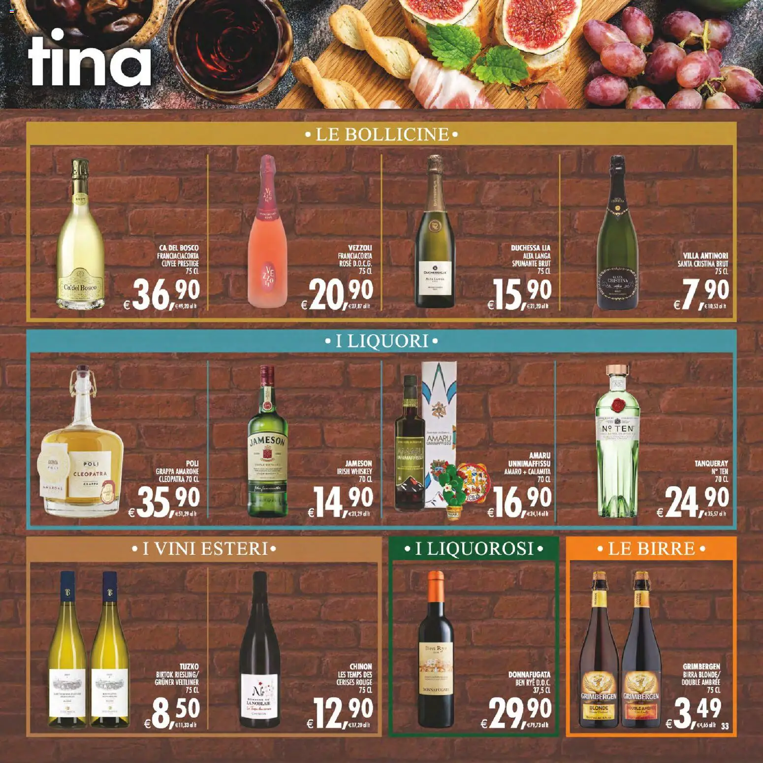 Volantino Decò del 23/10/2026 | Pagina: 33 | Prodotti: Spumante, Jameson, Grappa, Amaro