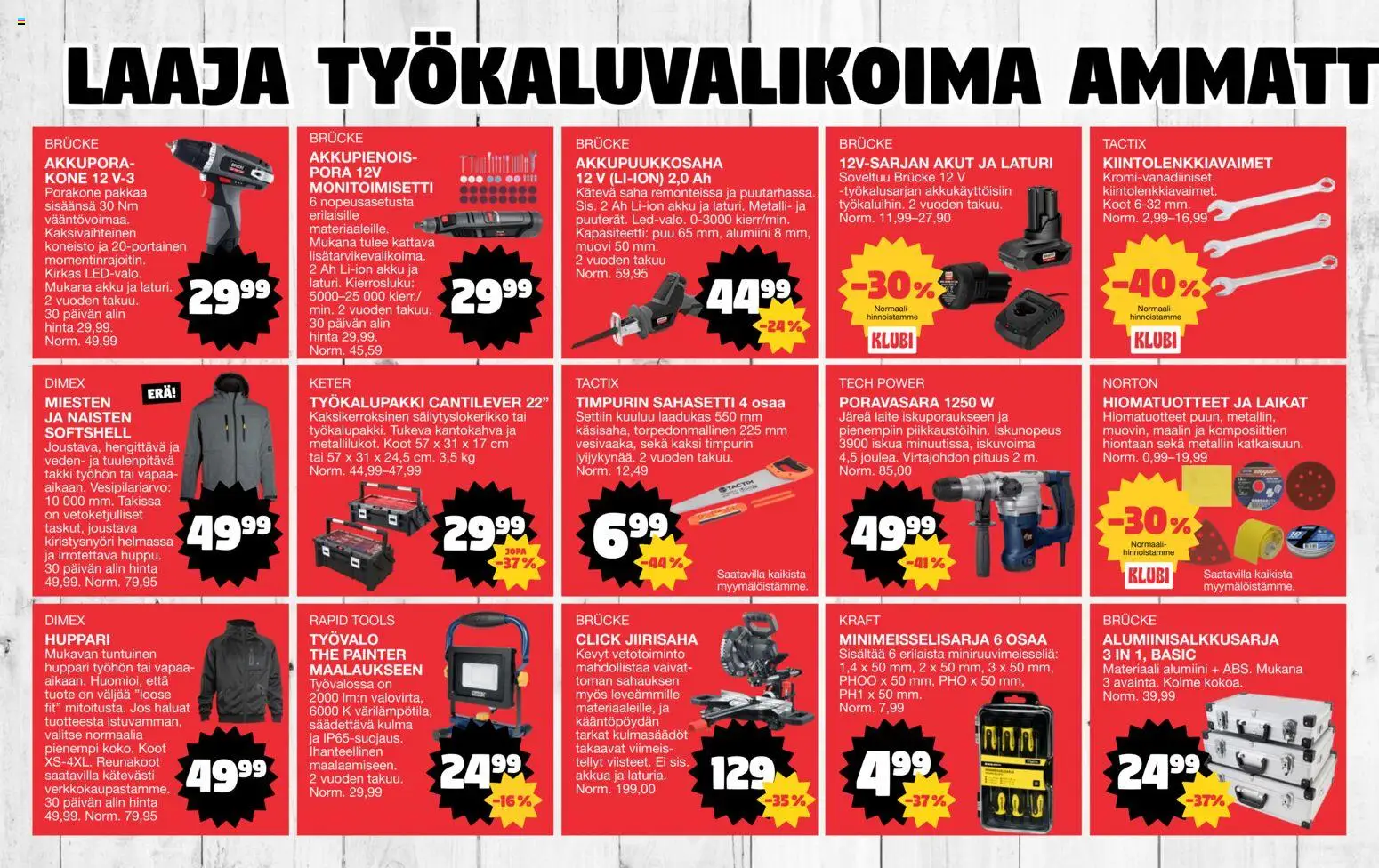 Tokmanni Remontointiliite – voimassa 12/10/2026 alkaen | Sivu: 2 | Tuotteet: Kantokahva, Akku, Huppari, Laturi