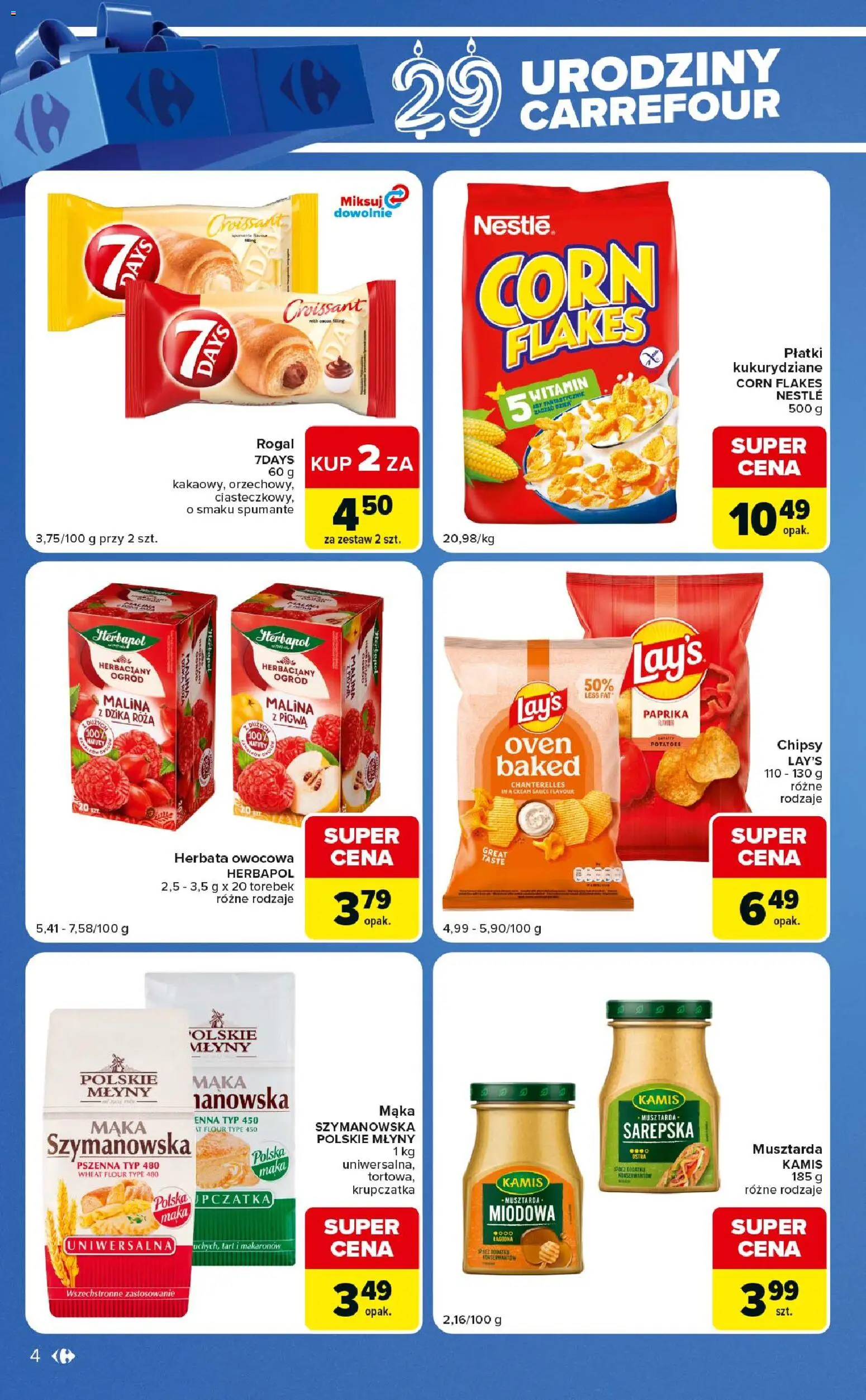 Carrefour gazetka - Express od 06.10.2026 | Strona: 4 | Produkty: Pigwa, Chipsy, 7days, Mąka