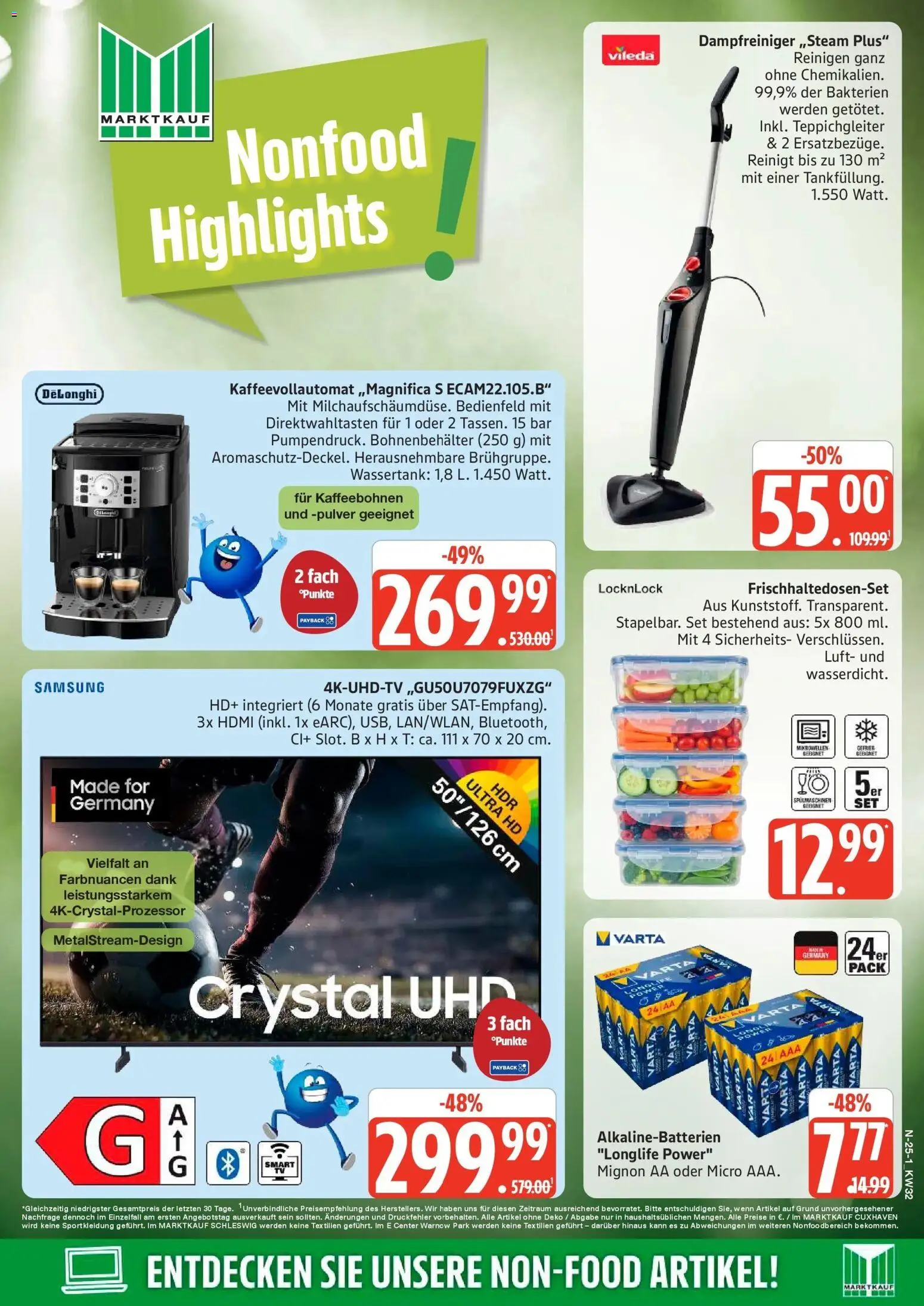 Marktkauf Prospekt Buxtehude (ab 03.08.2026) » Angebote online | Seite: 25 | Produkte: Samsung, Kaffeevollautomat, Uhr